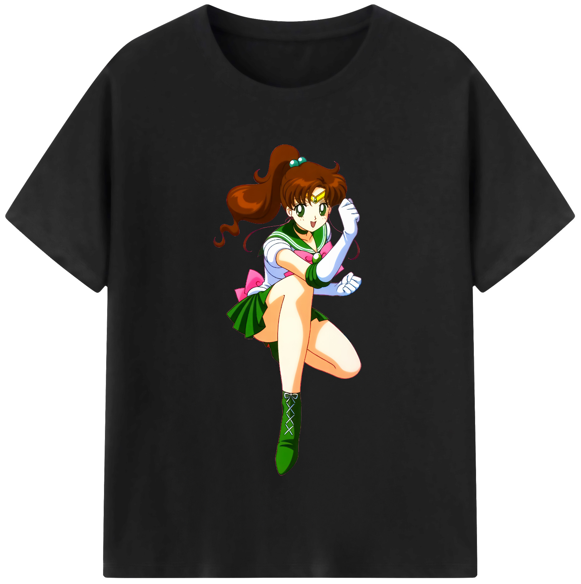 （画像用） 美少女戦士セーラームーン 木野 まこと きの まこと Sailor Moon Kino Makoto （セーラージュピター；Sailor Jupiter） レディースカジュアルプリントTシャツ（綿100％）