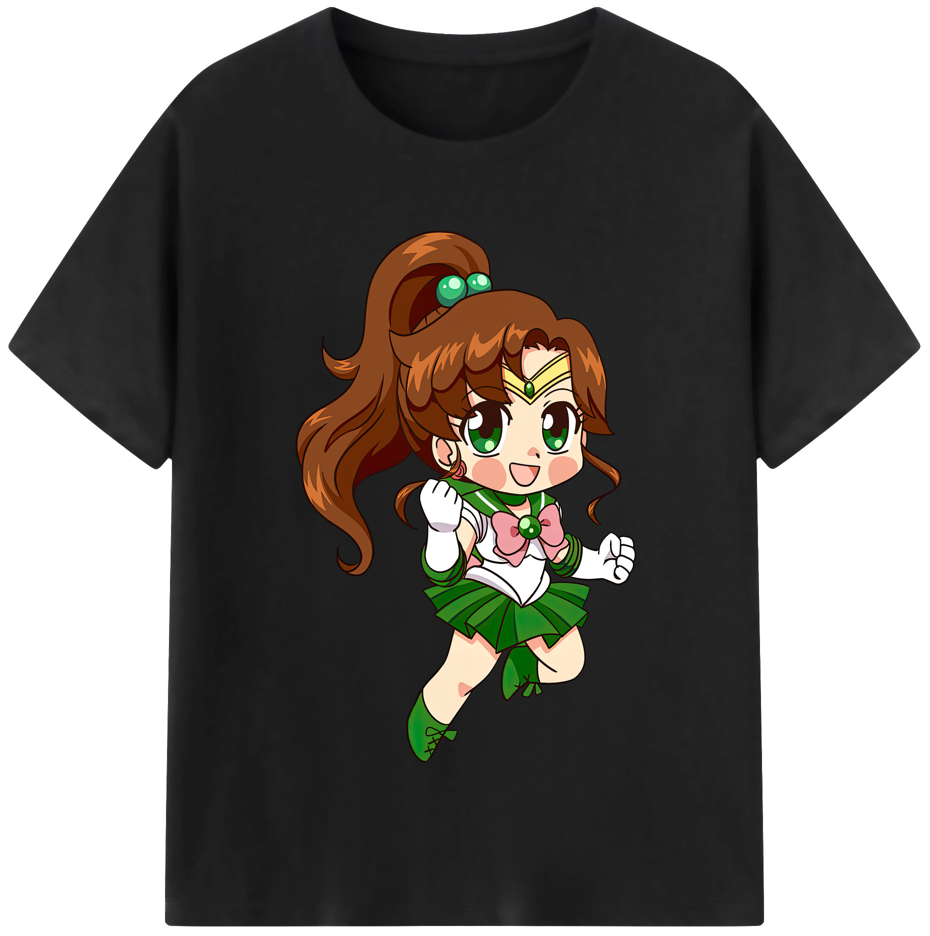 （画像用） 美少女戦士セーラームーン 木野 まこと きの まこと Sailor Moon Kino Makoto （セーラージュピター；Sailor Jupiter） レディースカジュアルプリントTシャツ（綿100％）