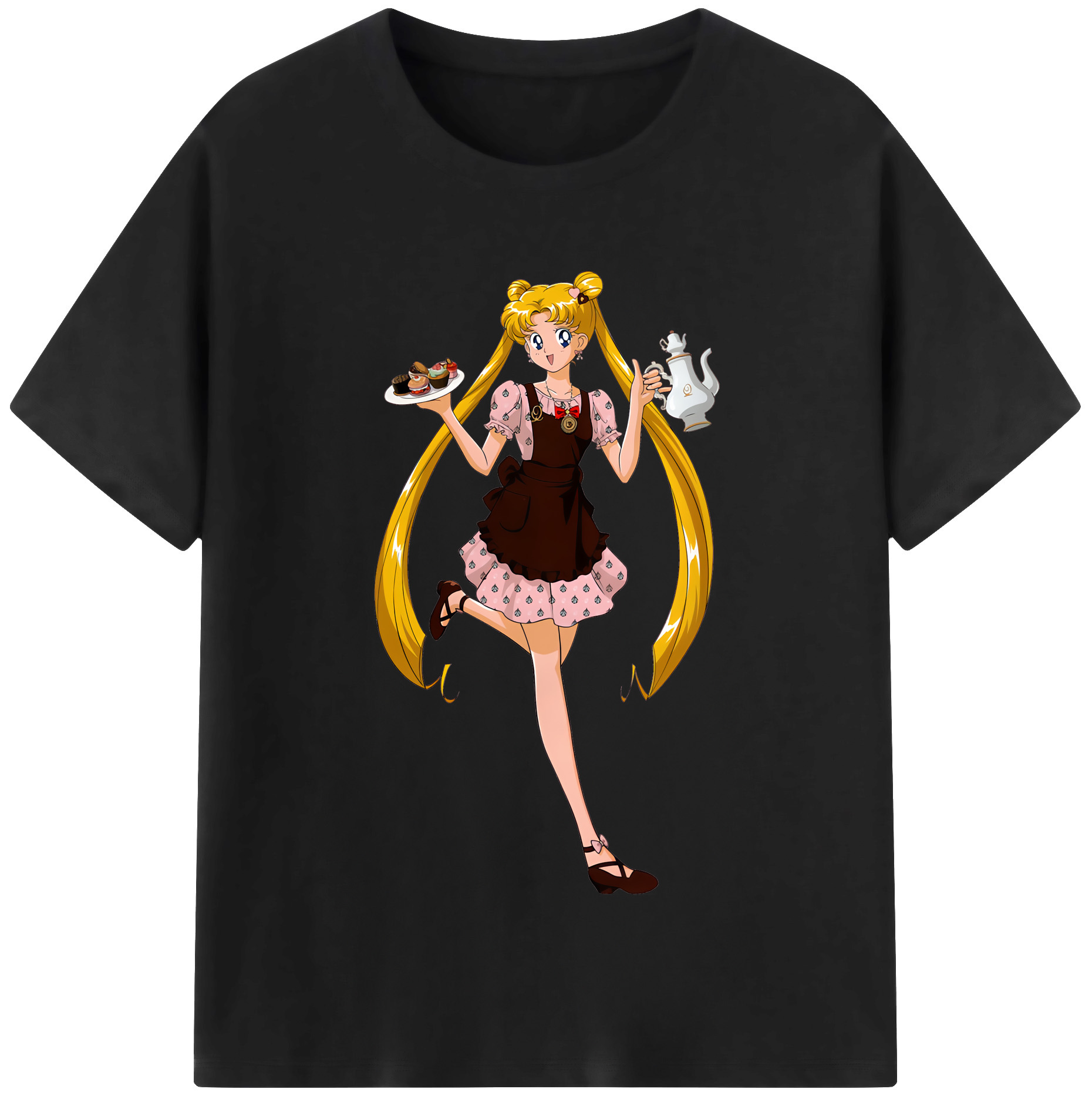 （画像用） 美少女戦士セーラームーン 愛野 美奈子 あいの みなこ Sailor Moon Aino Minako レディースカジュアルプリントTシャツ（綿100％）