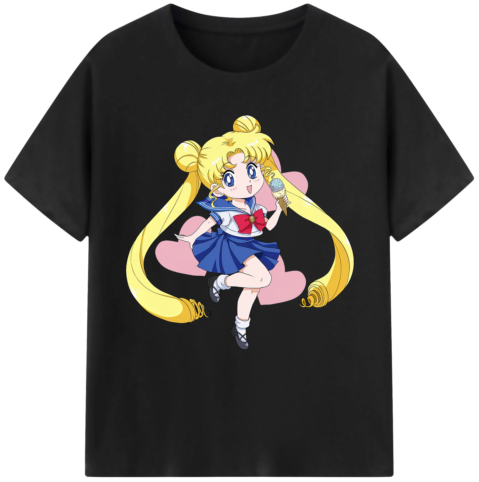 （画像用） 美少女戦士セーラームーン 愛野 美奈子 あいの みなこ Sailor Moon Aino Minako レディースカジュアルプリントTシャツ（綿100％）