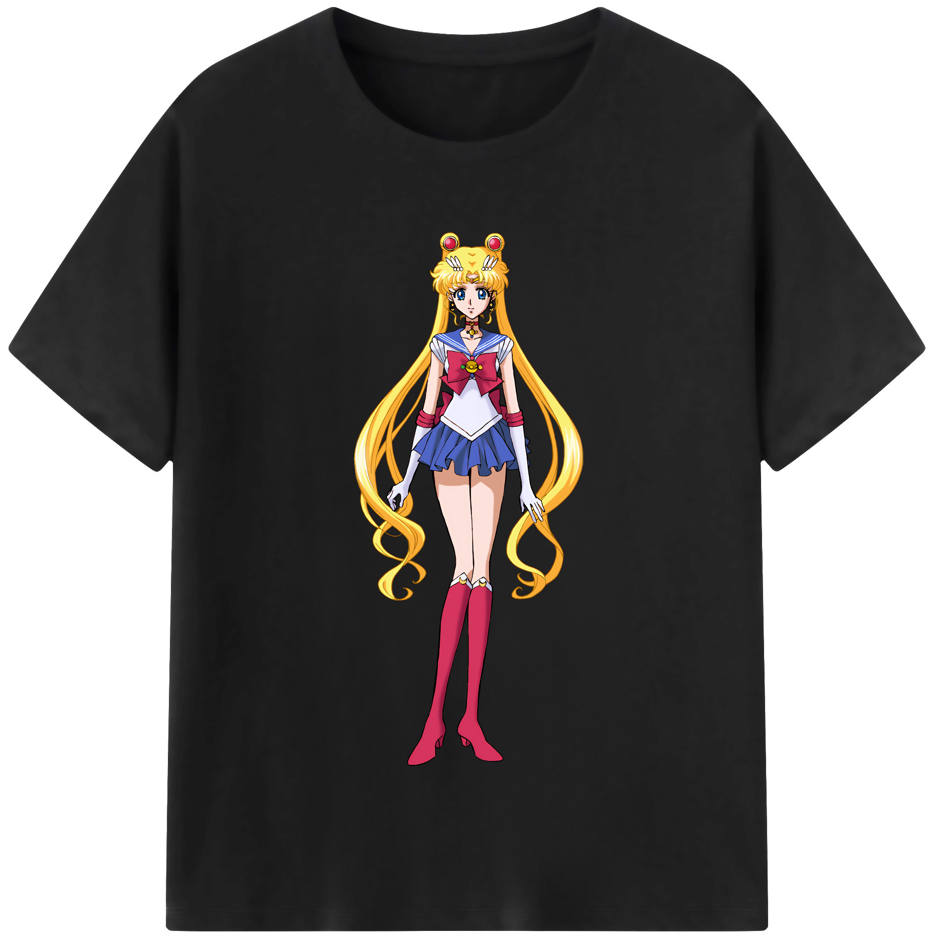 （画像用） 美少女戦士セーラームーン 月野 うさぎ つきの うさぎ Sailor Moon Tsukino Usagi レディースカジュアルプリントTシャツ（綿100％）