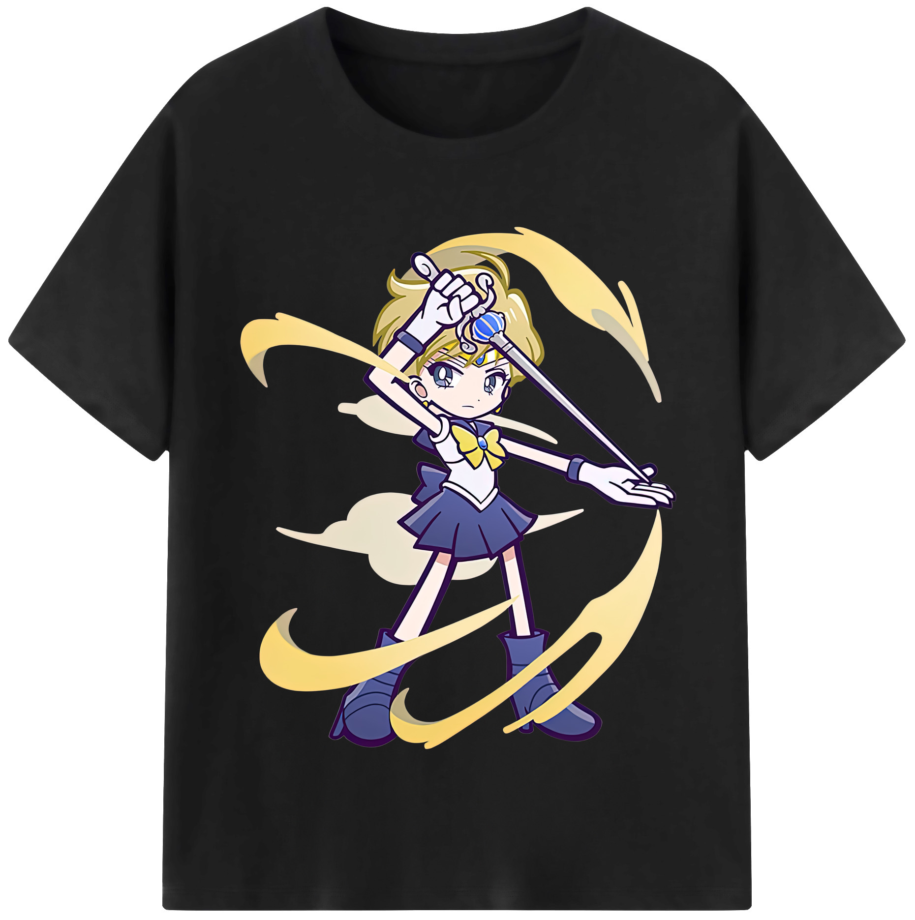 （画像用） 美少女戦士セーラームーン 天王はるか Sailor Moon Tenoh Haruka レディースカジュアルプリントTシャツ（綿100％）