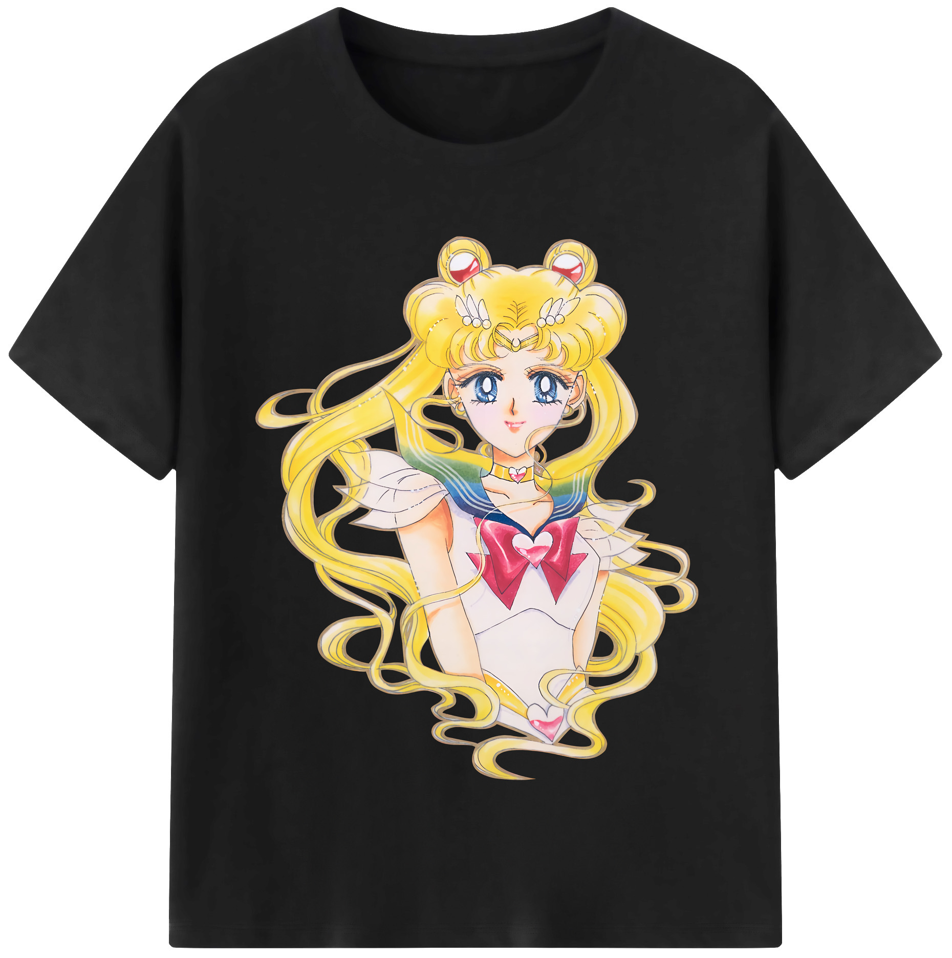 （画像用） 美少女戦士セーラームーン 月野 うさぎ つきの うさぎ Sailor Moon Tsukino Usagi レディースカジュアルプリントTシャツ（綿100％）