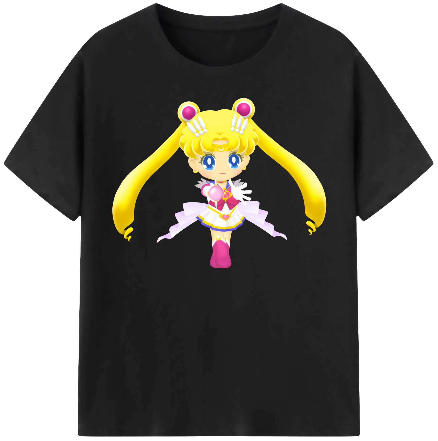 （画像用） 美少女戦士セーラームーン 月野 うさぎ つきの うさぎ Sailor Moon Tsukino Usagi レディースカジュアルプリントTシャツ（綿100％）