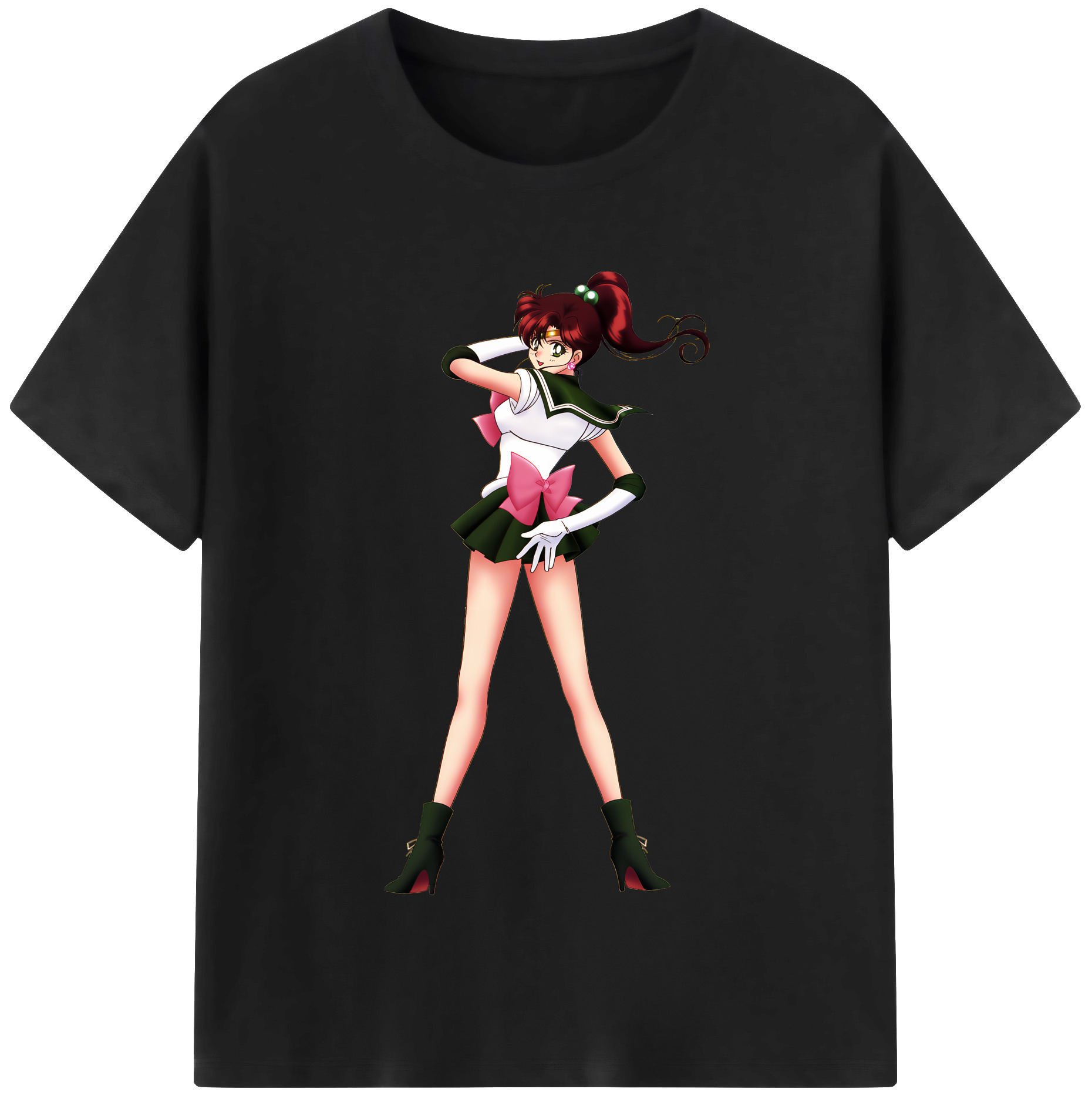 （画像用） 美少女戦士セーラームーン 木野 まこと きの まこと Sailor Moon Kino Makoto （セーラージュピター；Sailor Jupiter） レディースカジュアルプリントTシャツ（綿100％）