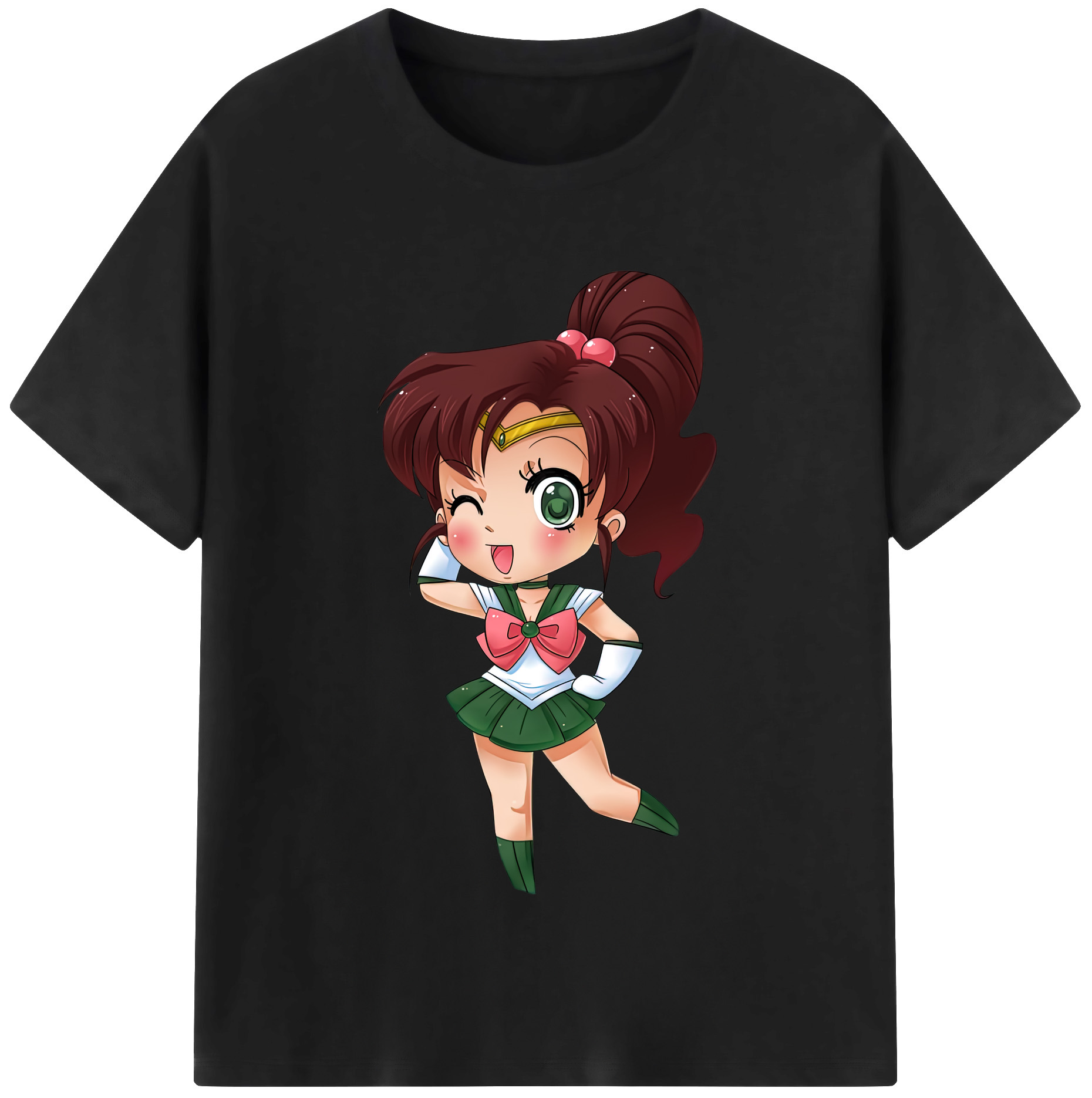 （画像用） 美少女戦士セーラームーン 木野 まこと きの まこと Sailor Moon Kino Makoto （セーラージュピター；Sailor Jupiter） レディースカジュアルプリントTシャツ（綿100％）