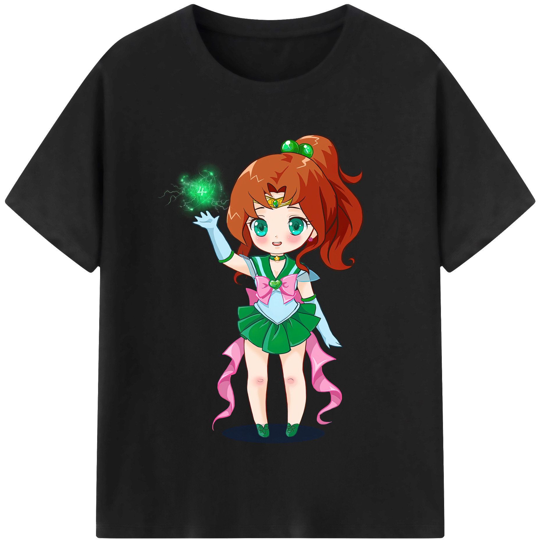 （画像用） 美少女戦士セーラームーン 木野 まこと きの まこと Sailor Moon Kino Makoto （セーラージュピター；Sailor Jupiter） レディースカジュアルプリントTシャツ（綿100％）