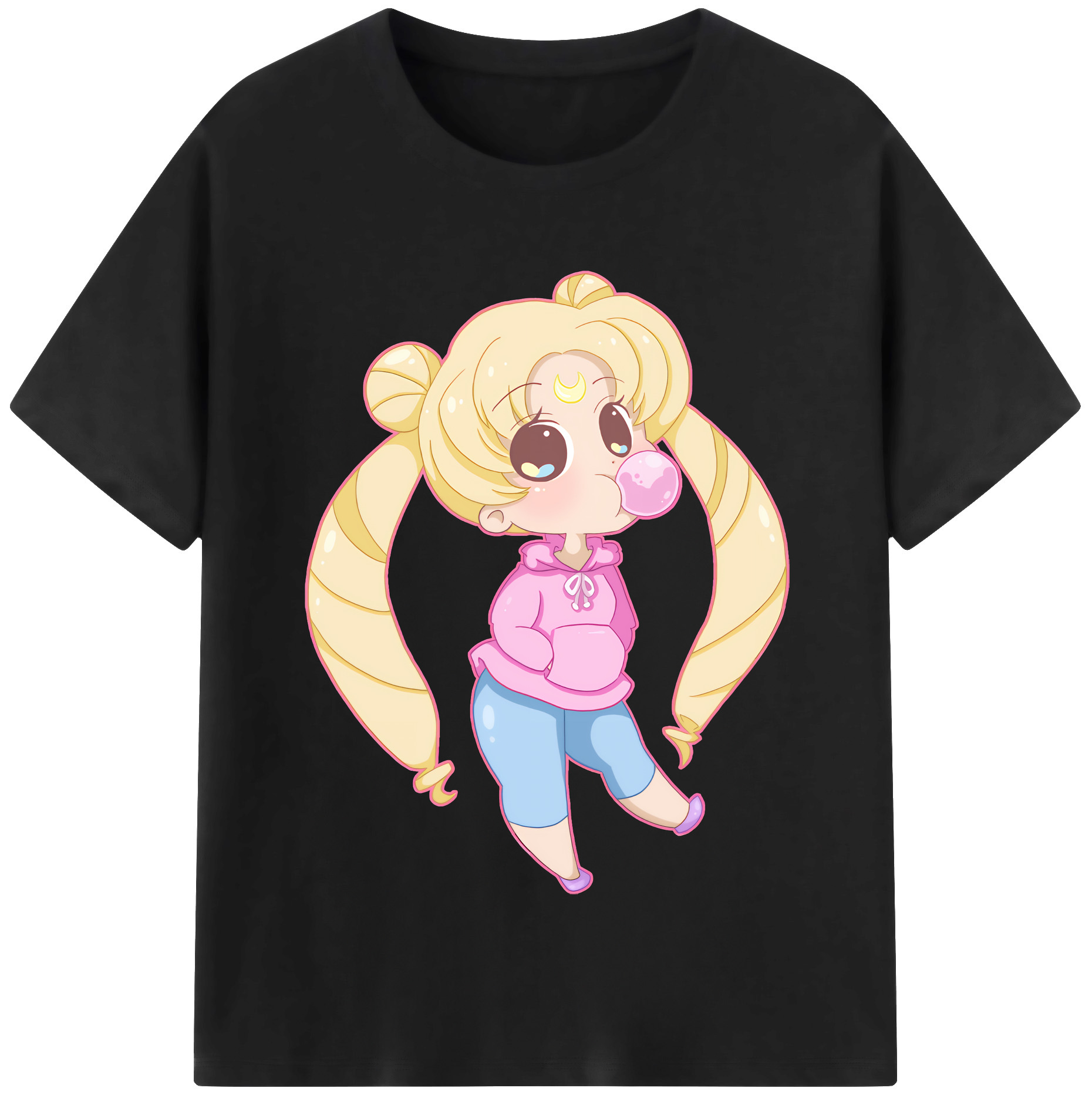 （画像用） 美少女戦士セーラームーン 愛野 美奈子 あいの みなこ Sailor Moon Aino Minako レディースカジュアルプリントTシャツ（綿100％）