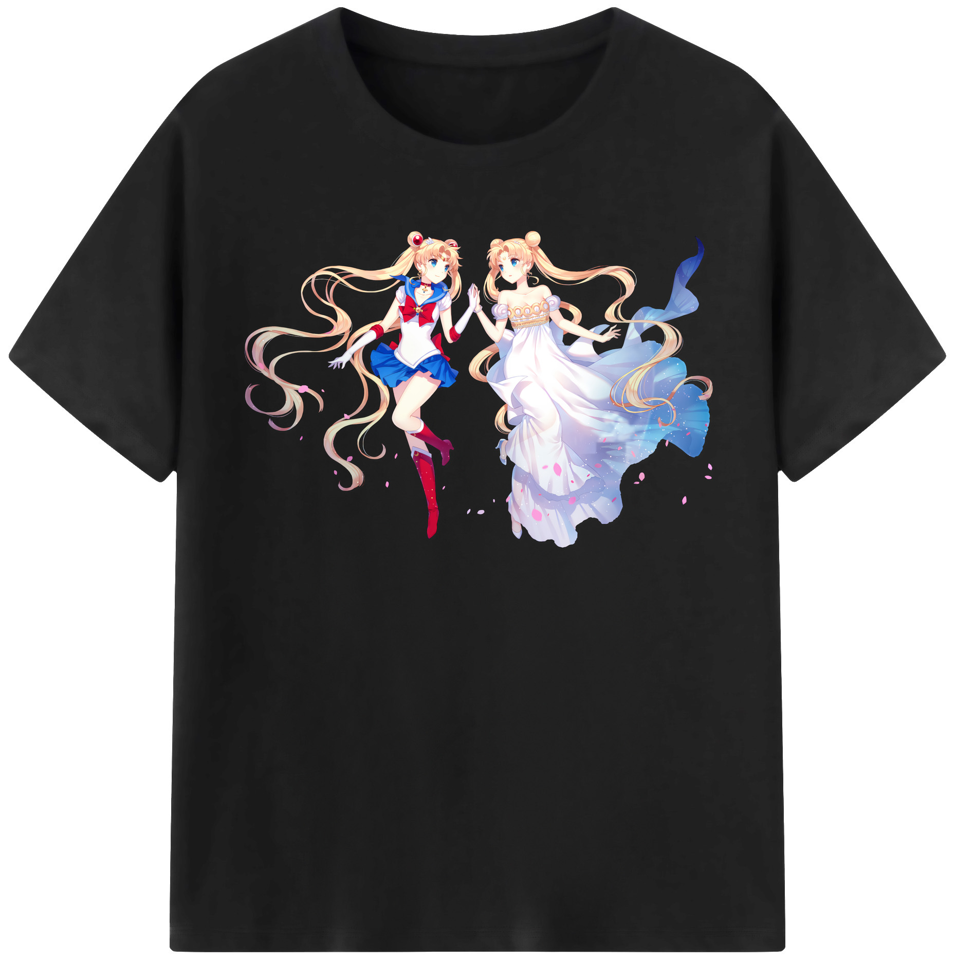 （画像用） 美少女戦士セーラームーン 月野 うさぎ つきの うさぎ Sailor Moon Tsukino Usagi レディースカジュアルプリントTシャツ（綿100％）