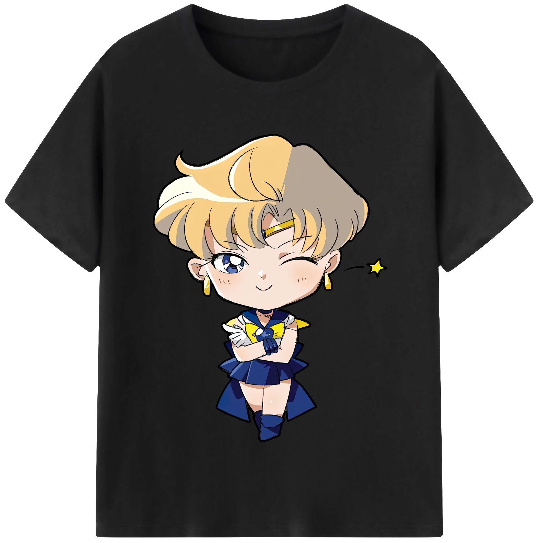 （画像用） 美少女戦士セーラームーン 天王はるか Sailor Moon Tenoh Haruka レディースカジュアルプリントTシャツ（綿100％）
