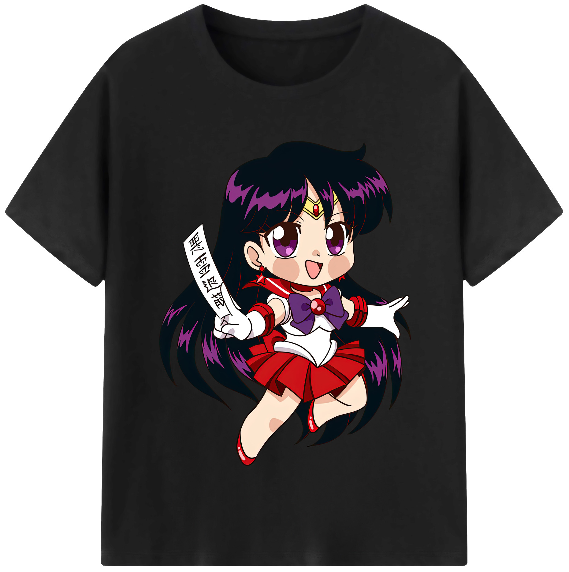 （画像用） 美少女戦士セーラームーン 火野レイ ひの レイ Sailor Moon Hino Rei （セーラーマーズ,Sailor Mars） レディースカジュアルプリントTシャツ（綿100％）
