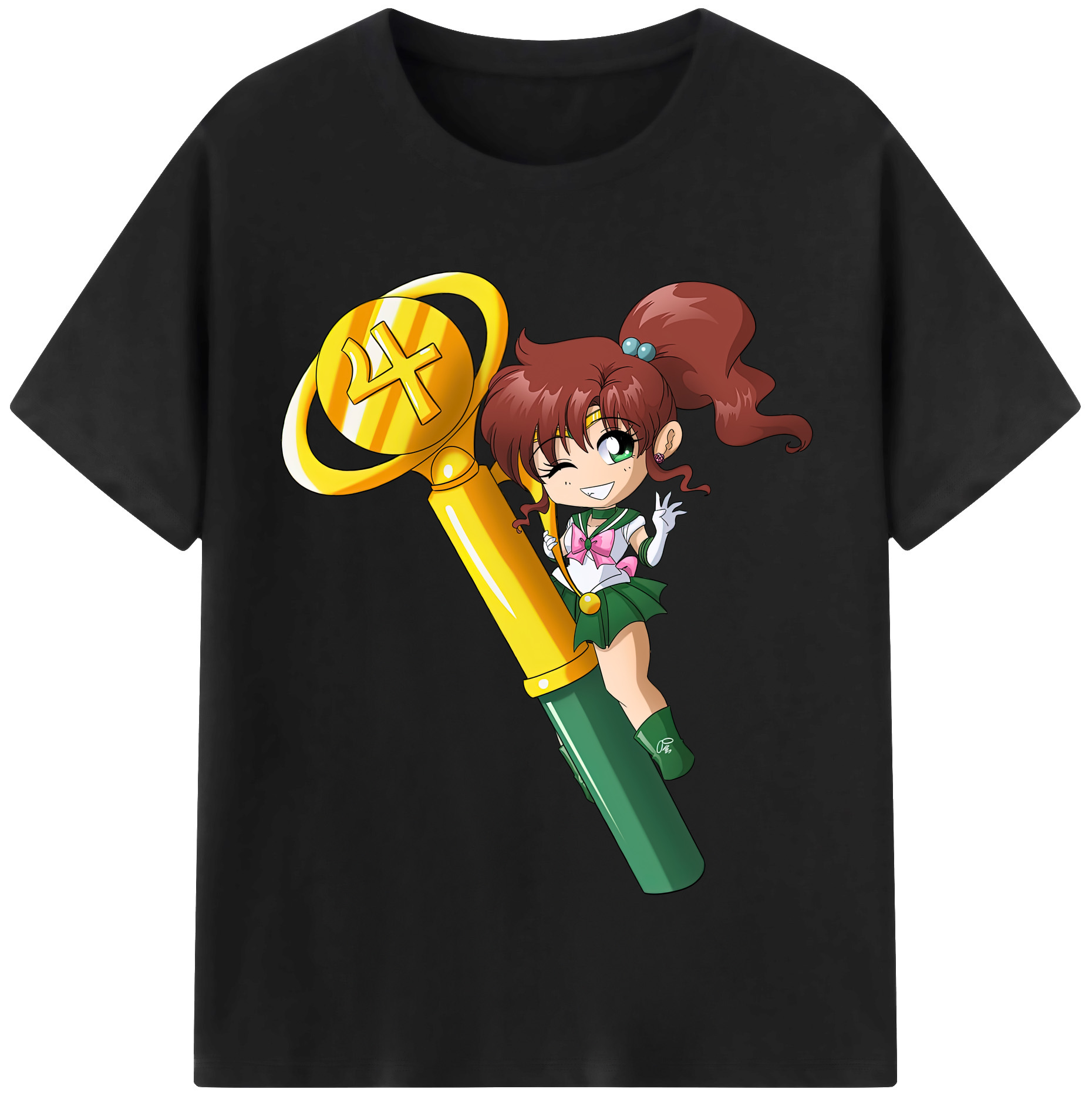 （画像用） 美少女戦士セーラームーン 木野 まこと きの まこと Sailor Moon Kino Makoto （セーラージュピター；Sailor Jupiter） レディースカジュアルプリントTシャツ（綿100％）
