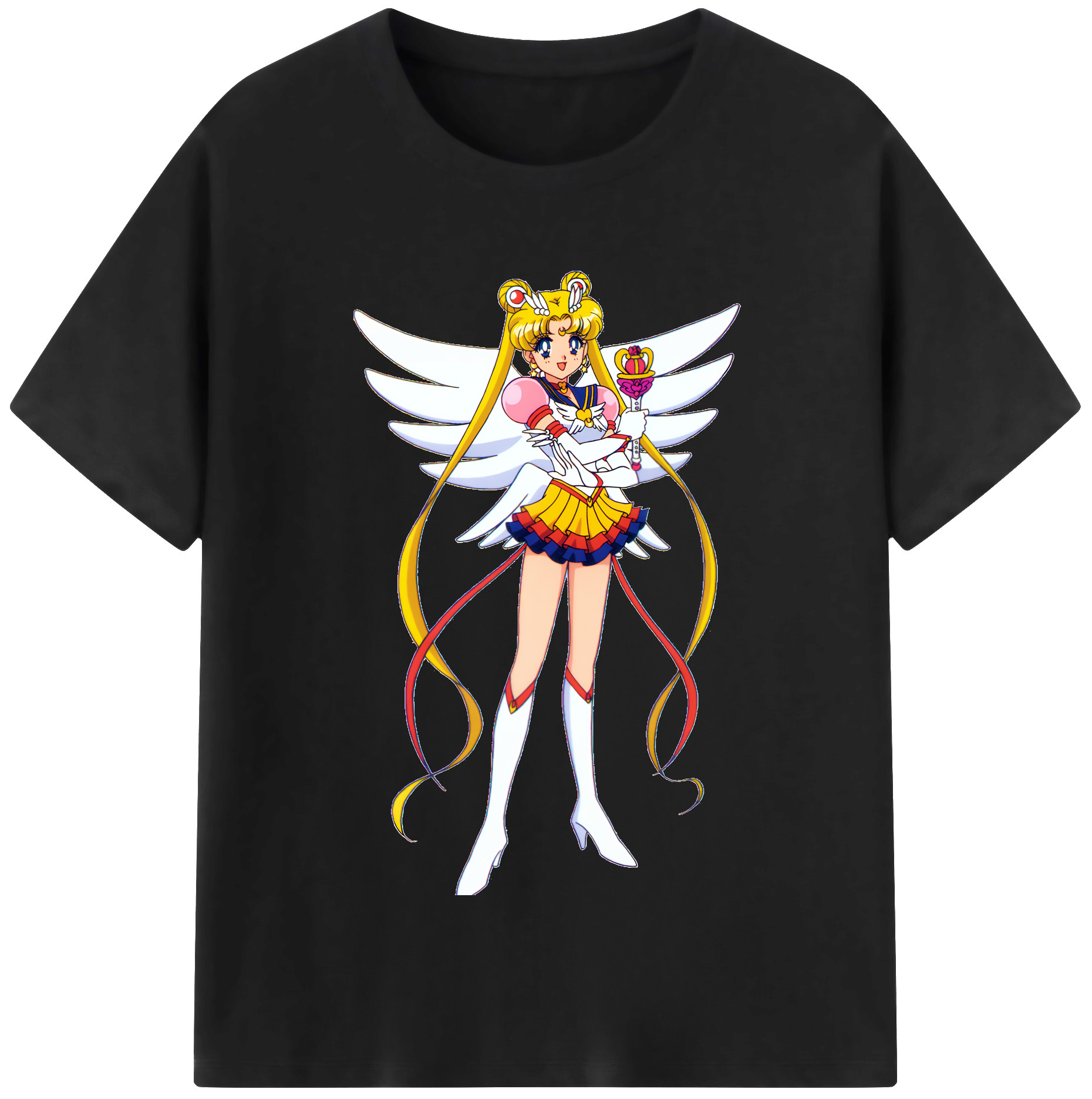 （画像用） 美少女戦士セーラームーン 月野 うさぎ つきの うさぎ Sailor Moon Tsukino Usagi レディースカジュアルプリントTシャツ（綿100％）