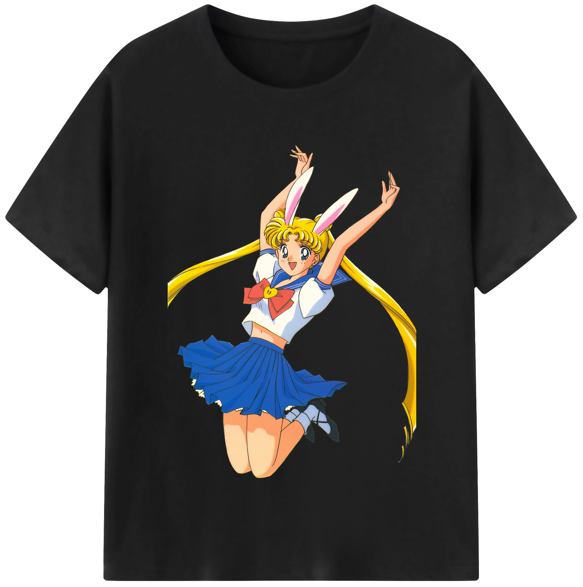 （画像用） 美少女戦士セーラームーン 愛野 美奈子 あいの みなこ Sailor Moon Aino Minako レディースカジュアルプリントTシャツ（綿100％）