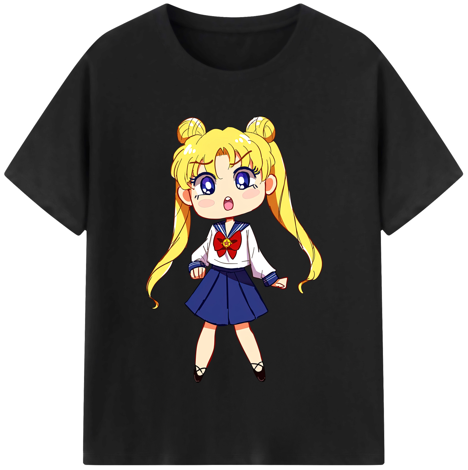 （画像用） 美少女戦士セーラームーン 愛野 美奈子 あいの みなこ Sailor Moon Aino Minako レディースカジュアルプリントTシャツ（綿100％）