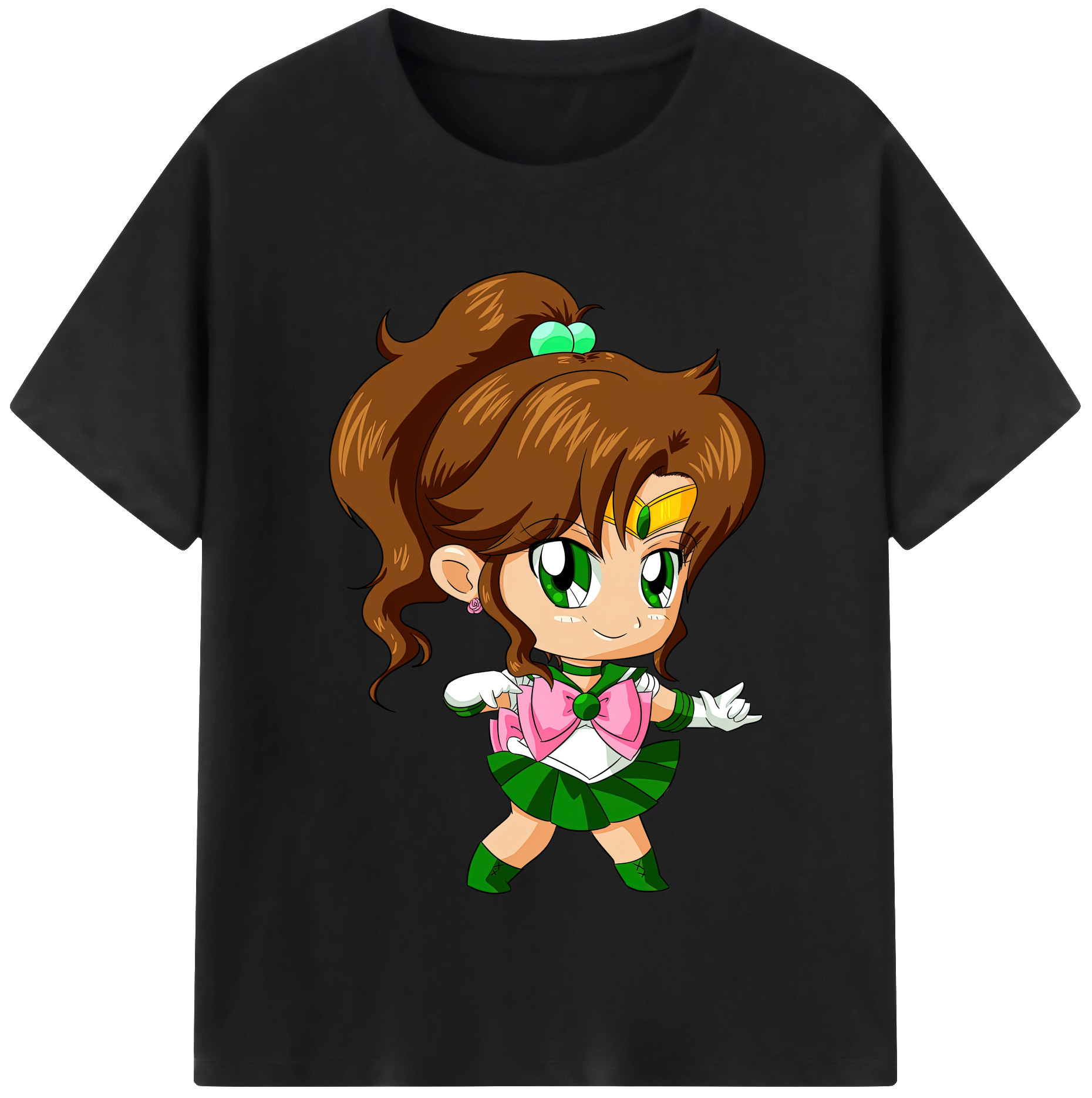 （画像用） 美少女戦士セーラームーン 木野 まこと きの まこと Sailor Moon Kino Makoto （セーラージュピター；Sailor Jupiter） レディースカジュアルプリントTシャツ（綿100％）