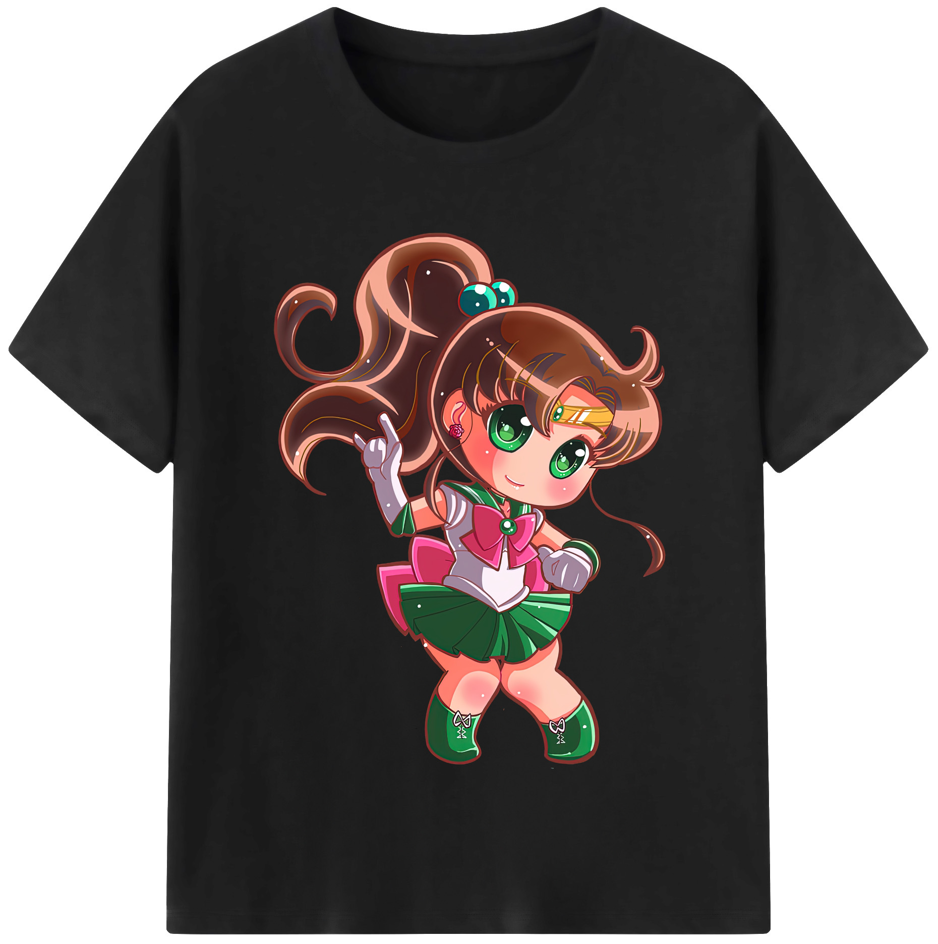 （画像用） 美少女戦士セーラームーン 木野 まこと きの まこと Sailor Moon Kino Makoto （セーラージュピター；Sailor Jupiter） レディースカジュアルプリントTシャツ（綿100％）