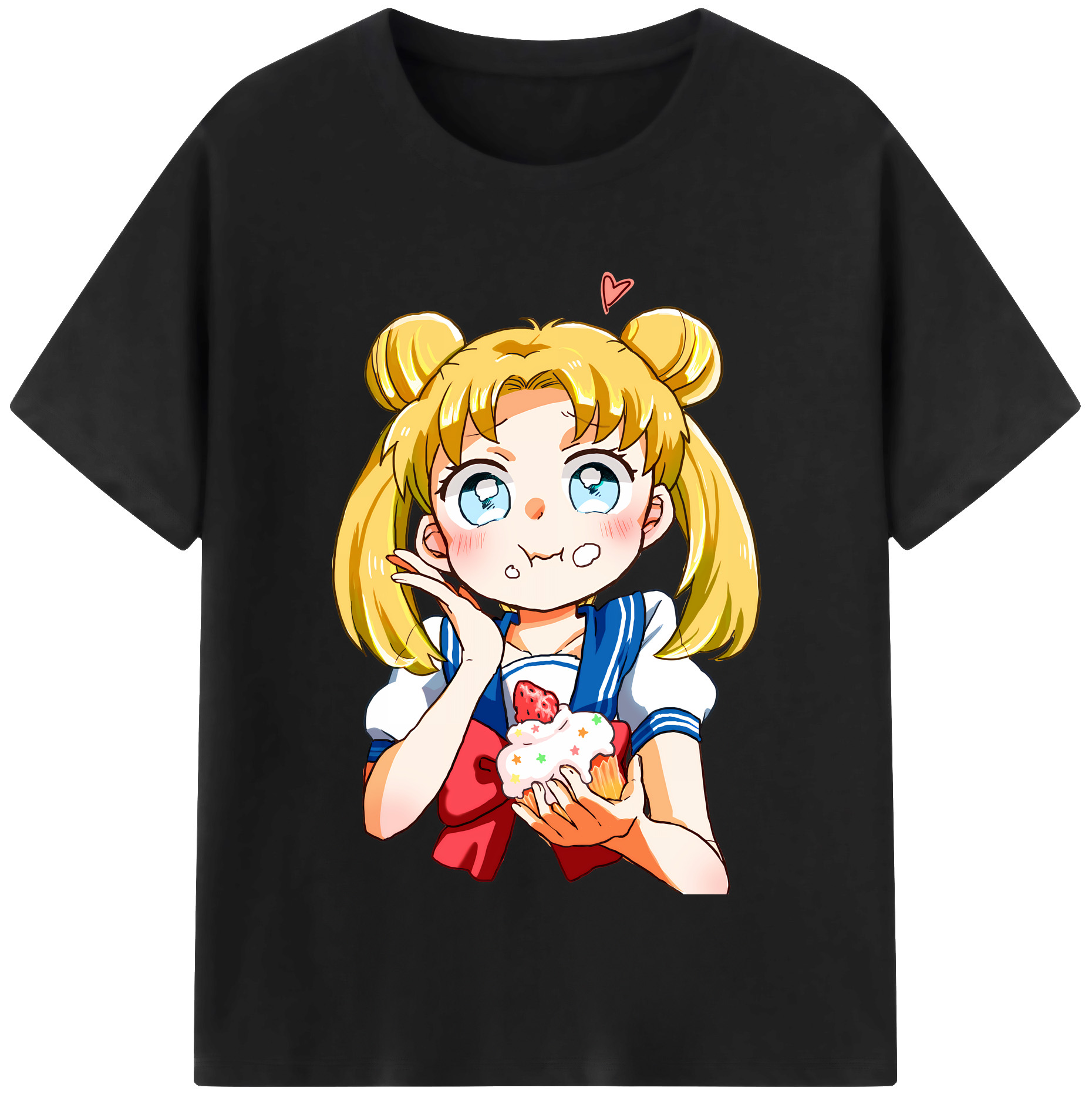 （画像用） 美少女戦士セーラームーン 愛野 美奈子 あいの みなこ Sailor Moon Aino Minako レディースカジュアルプリントTシャツ（綿100％）