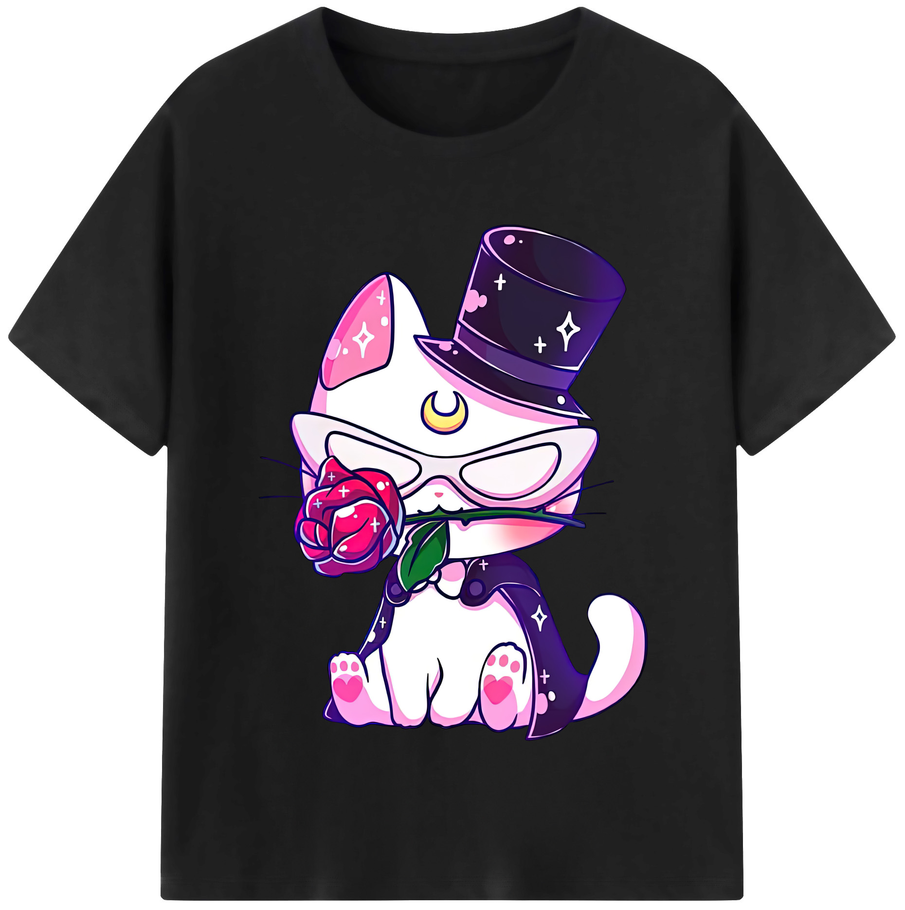 （画像用） 美少女戦士セーラームーン Sailor Moon レディースカジュアルプリントTシャツ（綿100％）
