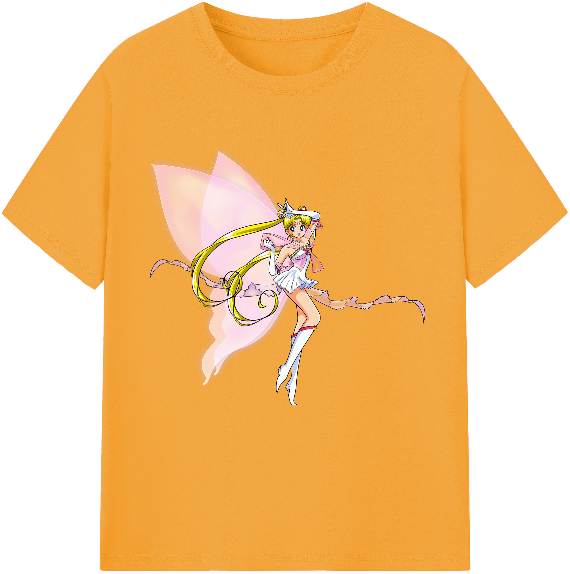 （画像用） 美少女戦士セーラームーン 月野 うさぎ つきの うさぎ Sailor Moon Tsukino Usagi レディースカジュアルプリントTシャツ（綿100％）