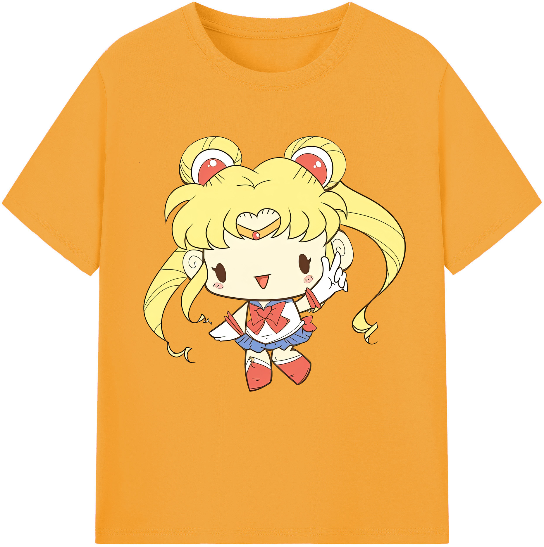 （画像用） 美少女戦士セーラームーン 月野 うさぎ つきの うさぎ Sailor Moon Tsukino Usagi レディースカジュアルプリントTシャツ（綿100％）