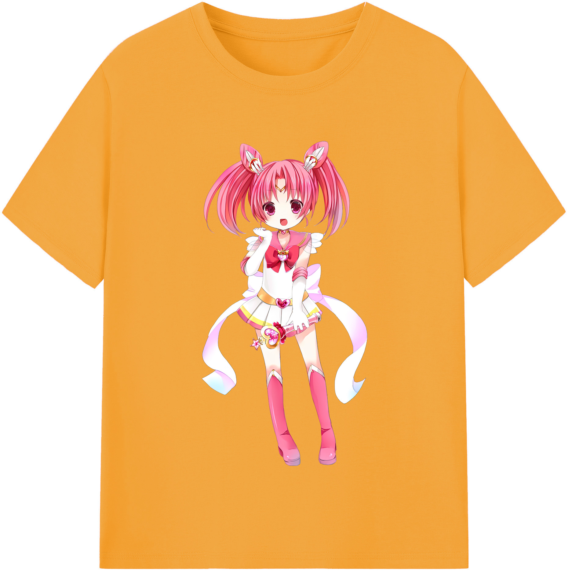 （画像用） 美少女戦士セーラームーン ちびうさ Sailor Moon Chibiusa Tsukino Usagi Small Lady Serenity レディースカジュアルプリントTシャツ（綿100％）