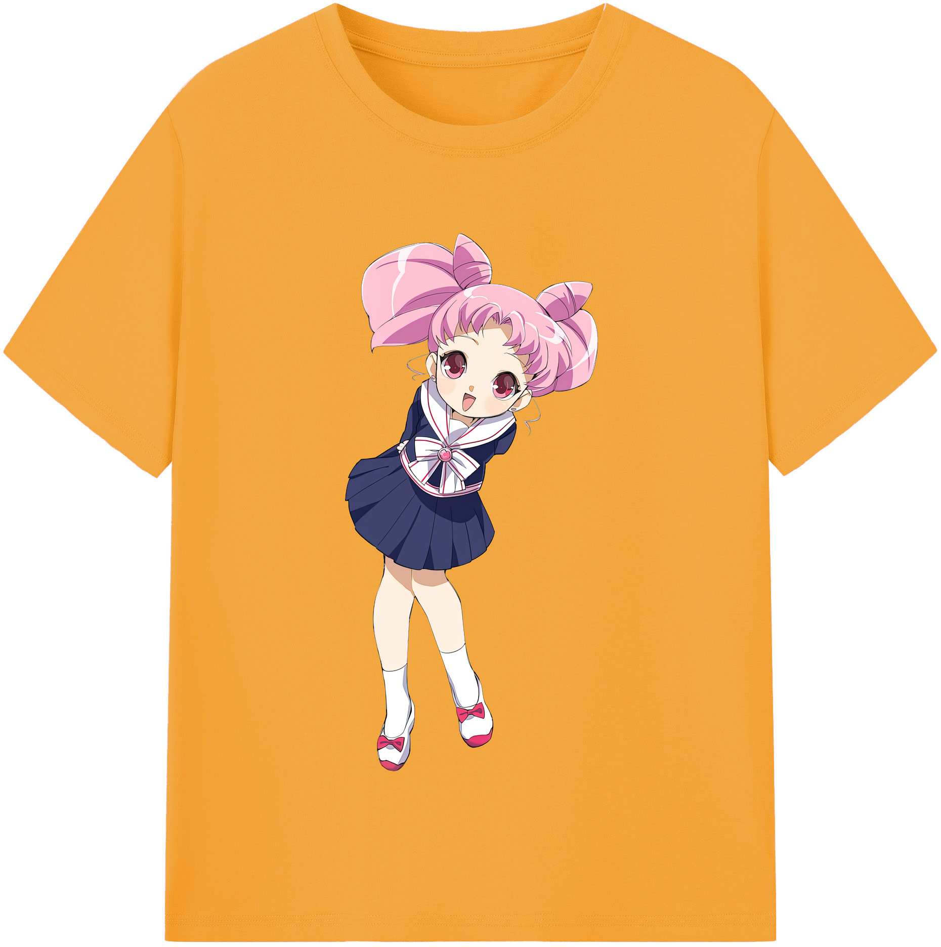 （画像用） 美少女戦士セーラームーン ちびうさ Sailor Moon Chibiusa Tsukino Usagi Small Lady Serenity レディースカジュアルプリントTシャツ（綿100％）