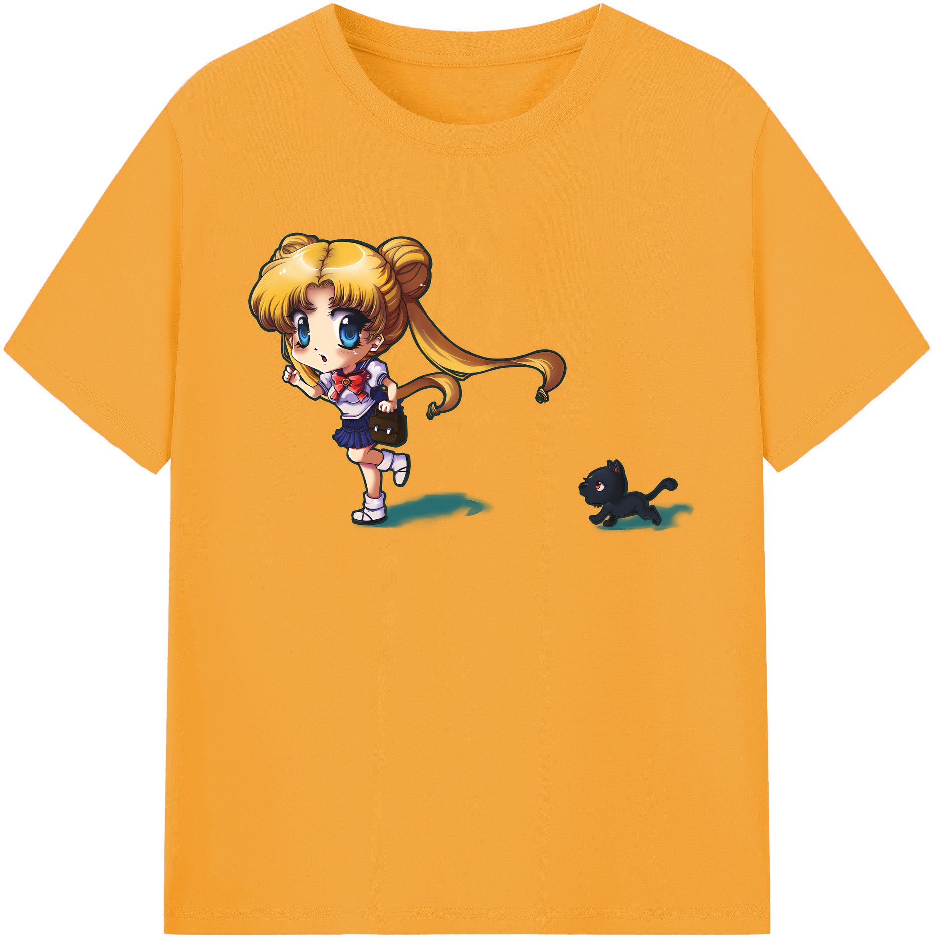 （画像用） 美少女戦士セーラームーン 愛野 美奈子 あいの みなこ Sailor Moon Aino Minako レディースカジュアルプリントTシャツ（綿100％）