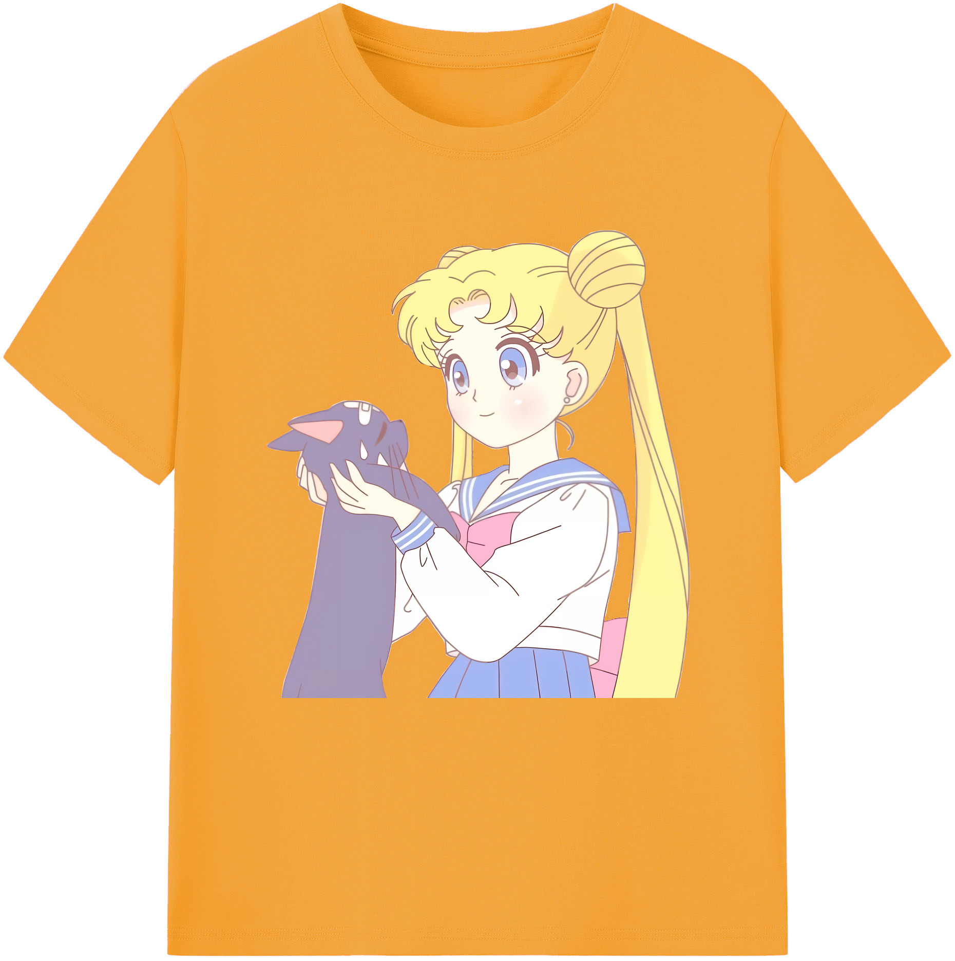 （画像用） 美少女戦士セーラームーン 愛野 美奈子 あいの みなこ Sailor Moon Aino Minako レディースカジュアルプリントTシャツ（綿100％）