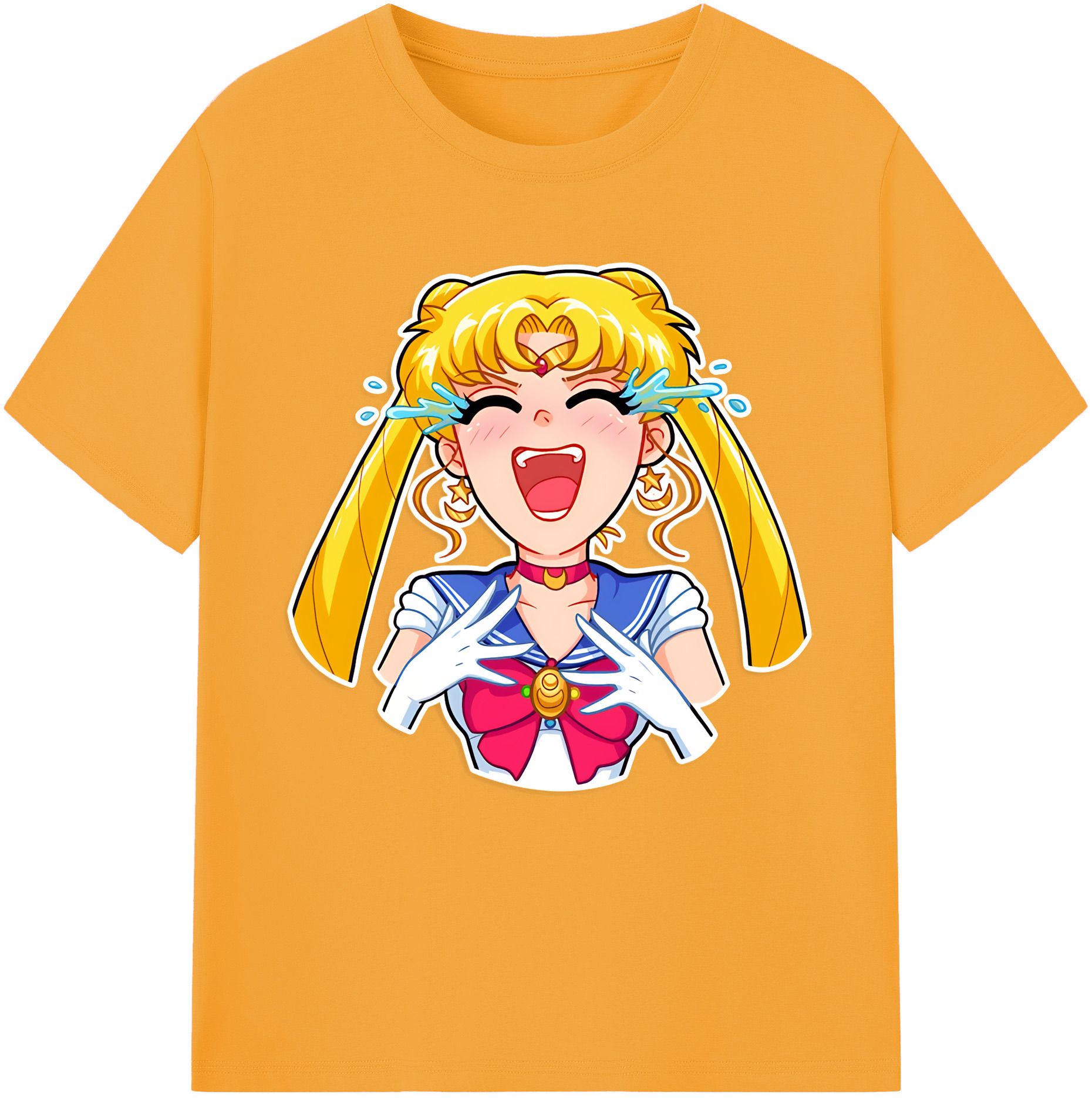 （画像用） 美少女戦士セーラームーン 月野 うさぎ つきの うさぎ Sailor Moon Tsukino Usagi レディースカジュアルプリントTシャツ（綿100％）