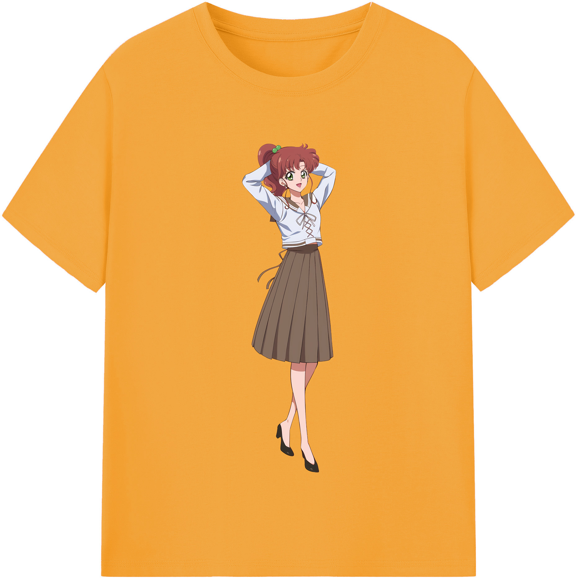 （画像用） 美少女戦士セーラームーン 木野 まこと きの まこと Sailor Moon Kino Makoto （セーラージュピター；Sailor Jupiter） レディースカジュアルプリントTシャツ（綿100％）