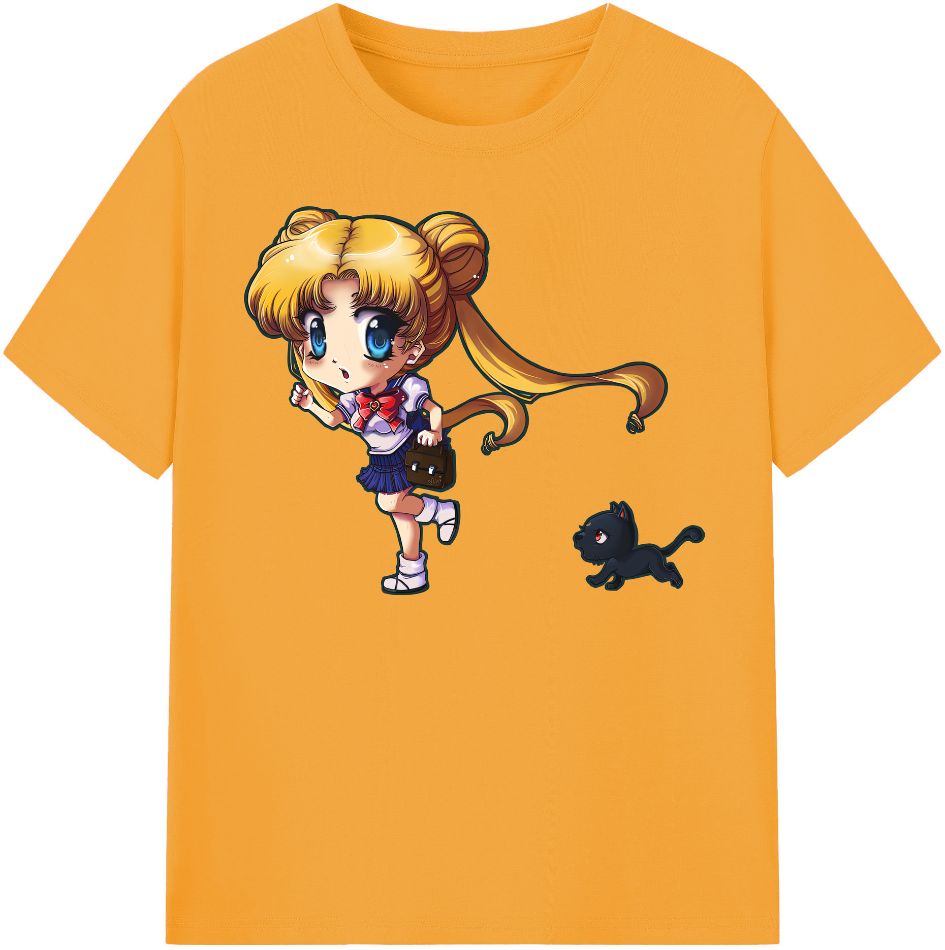 （画像用） 美少女戦士セーラームーン 愛野 美奈子 あいの みなこ Sailor Moon Aino Minako レディースカジュアルプリントTシャツ（綿100％）