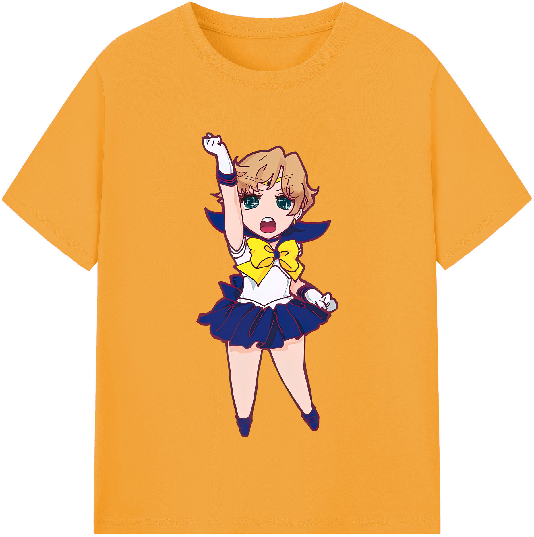 （画像用） 美少女戦士セーラームーン 天王はるか Sailor Moon Tenoh Haruka レディースカジュアルプリントTシャツ（綿100％）