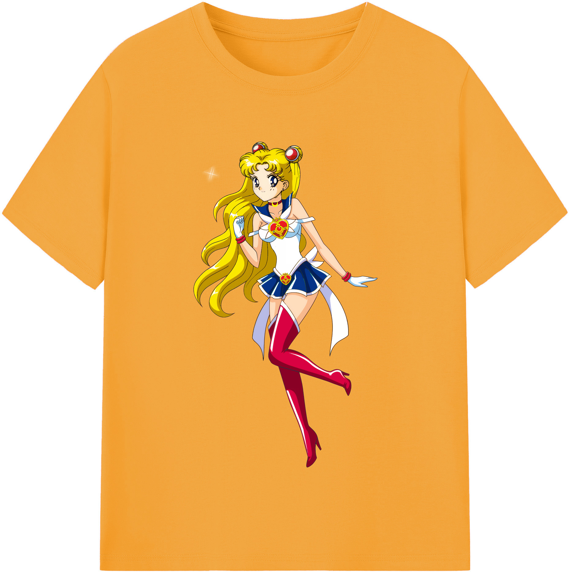 （画像用） 美少女戦士セーラームーン 月野 うさぎ つきの うさぎ Sailor Moon Tsukino Usagi レディースカジュアルプリントTシャツ（綿100％）