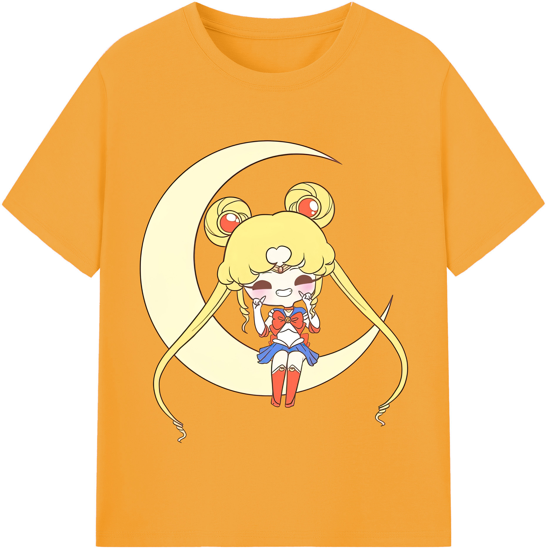 （画像用） 美少女戦士セーラームーン 月野 うさぎ つきの うさぎ Sailor Moon Tsukino Usagi レディースカジュアルプリントTシャツ（綿100％）