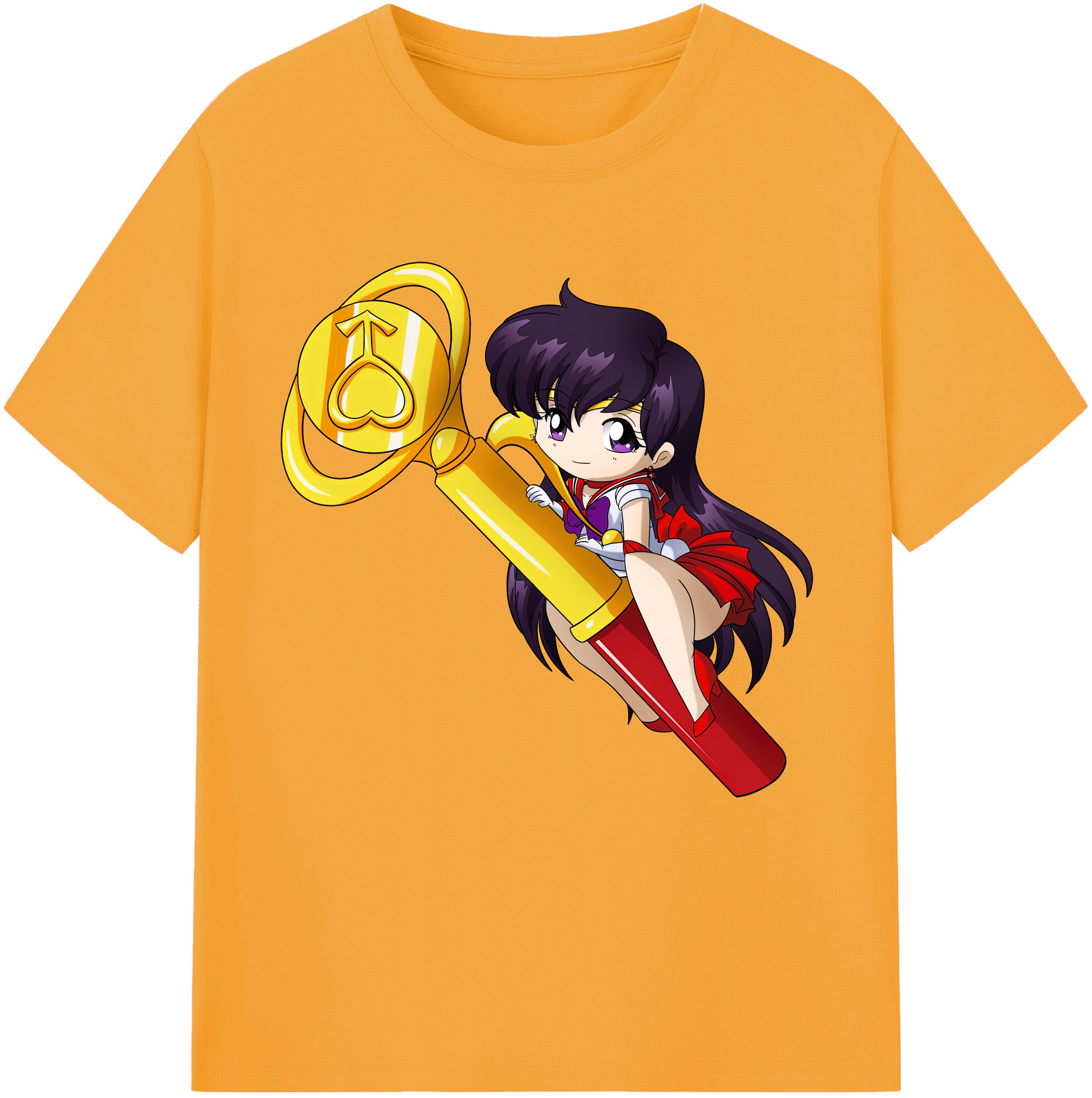 （画像用） 美少女戦士セーラームーン 火野レイ ひの レイ Sailor Moon Hino Rei （セーラーマーズ,Sailor Mars） レディースカジュアルプリントTシャツ（綿100％）