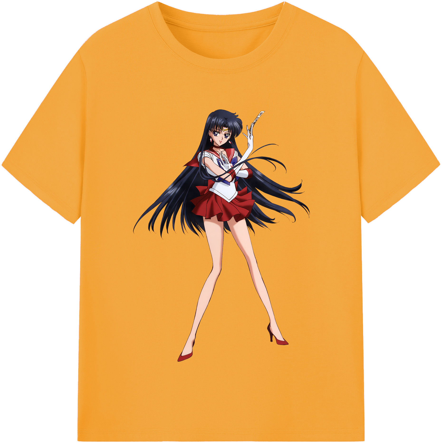 （画像用） 美少女戦士セーラームーン 火野レイ ひの レイ Sailor Moon Hino Rei （セーラーマーズ,Sailor Mars） レディースカジュアルプリントTシャツ（綿100％）