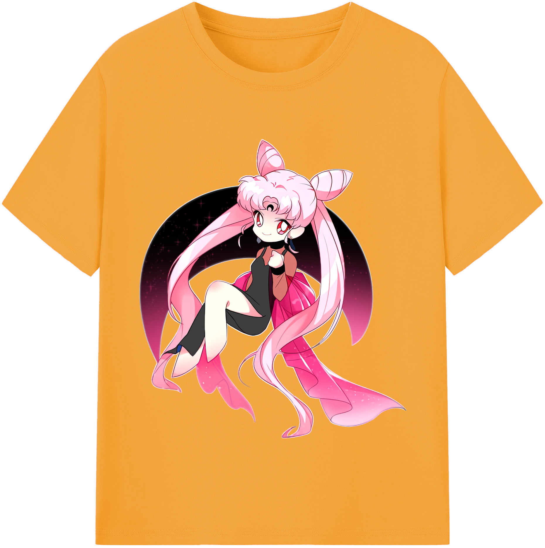 （画像用） 美少女戦士セーラームーン ちびうさ Sailor Moon Chibiusa Tsukino Usagi Small Lady Serenity レディースカジュアルプリントTシャツ（綿100％）