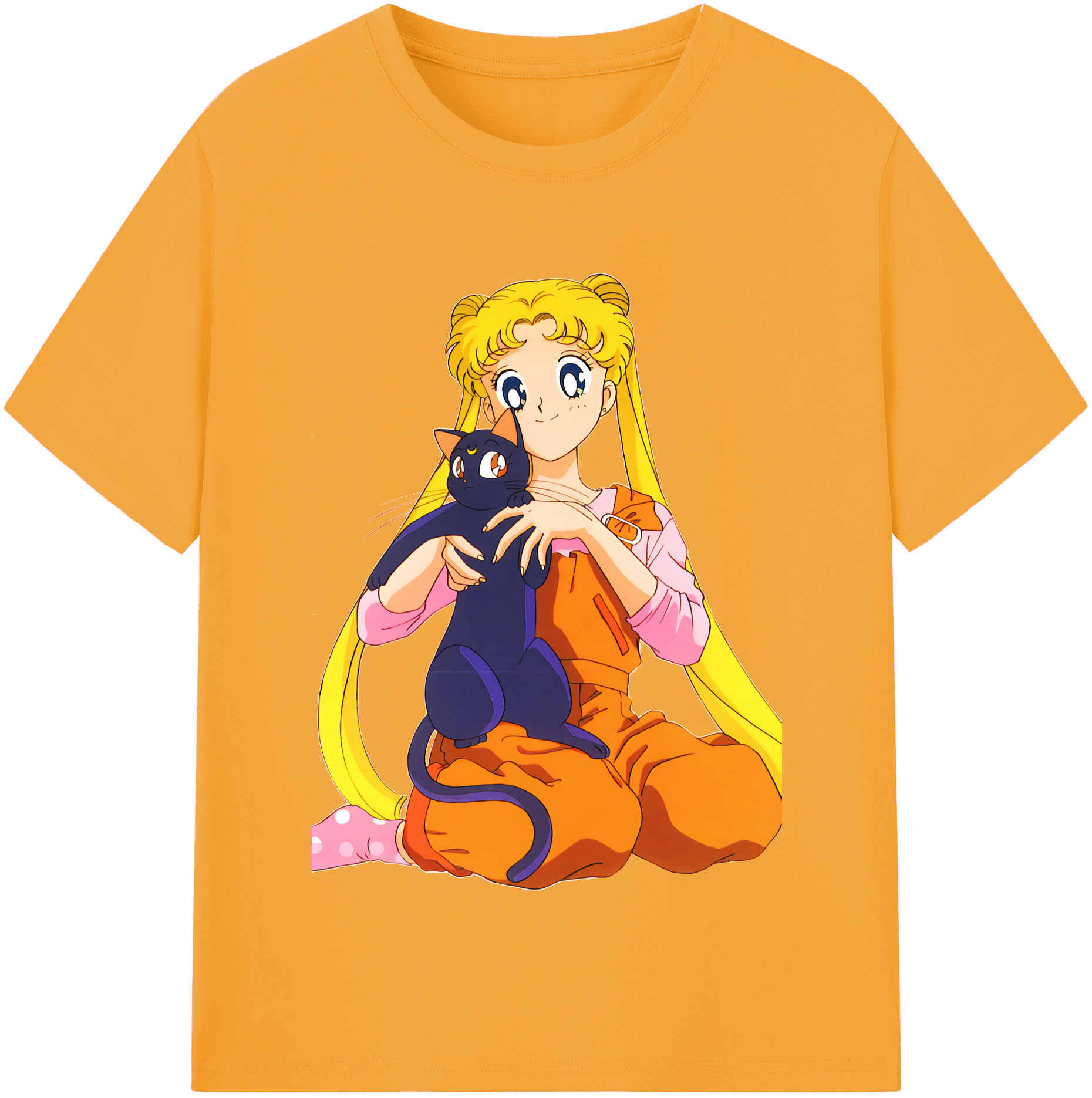 （画像用） 美少女戦士セーラームーン 愛野 美奈子 あいの みなこ Sailor Moon Aino Minako レディースカジュアルプリントTシャツ（綿100％）
