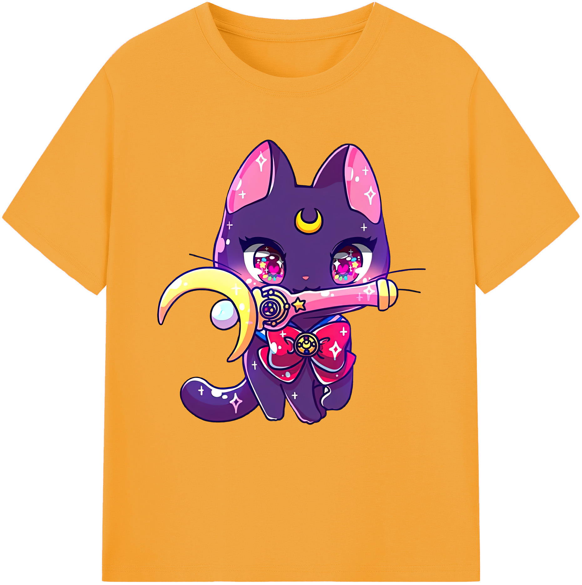 （画像用） 美少女戦士セーラームーン Sailor Moon レディースカジュアルプリントTシャツ（綿100％）