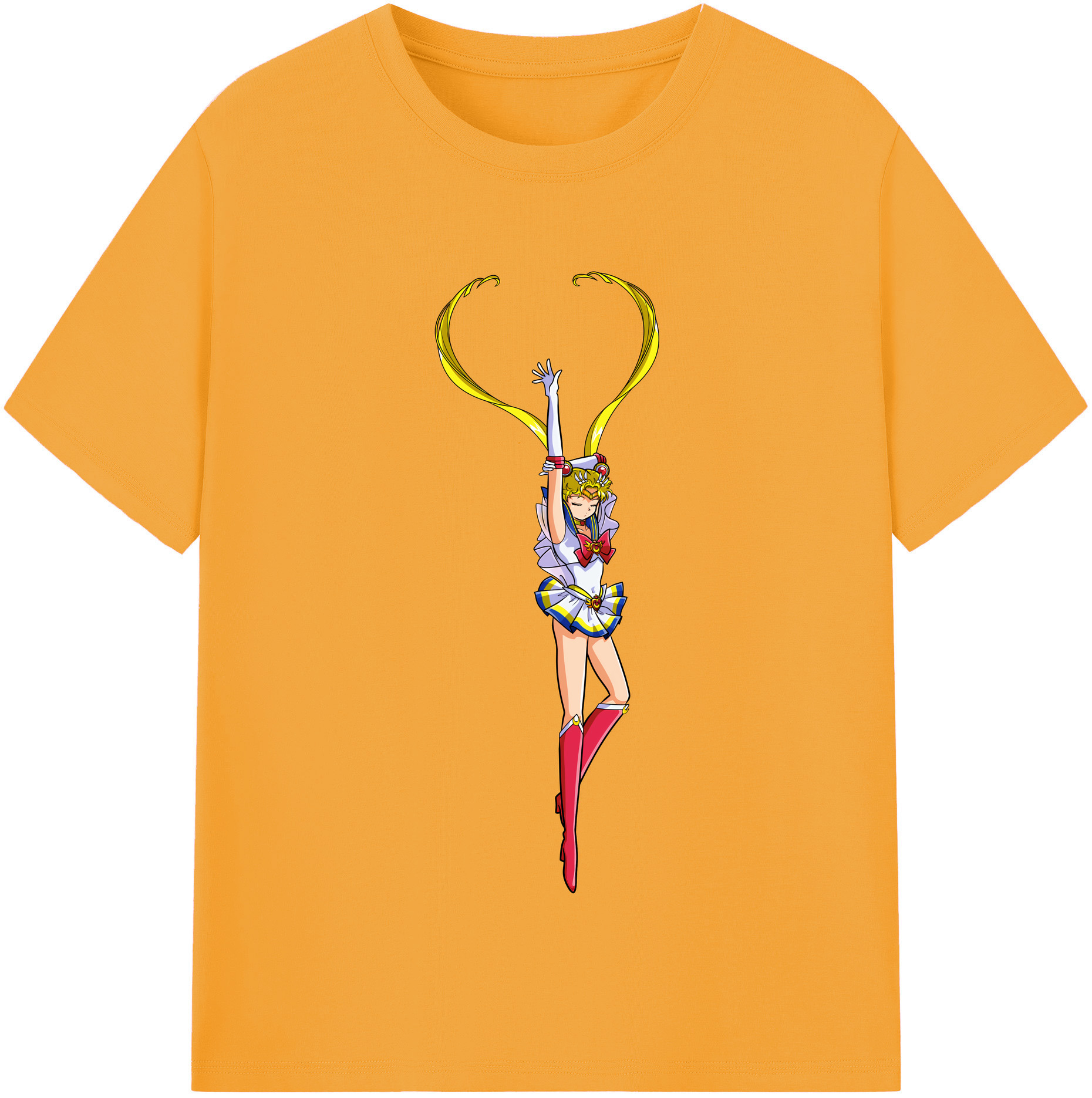 （画像用） 美少女戦士セーラームーン 月野 うさぎ つきの うさぎ Sailor Moon Tsukino Usagi レディースカジュアルプリントTシャツ（綿100％）