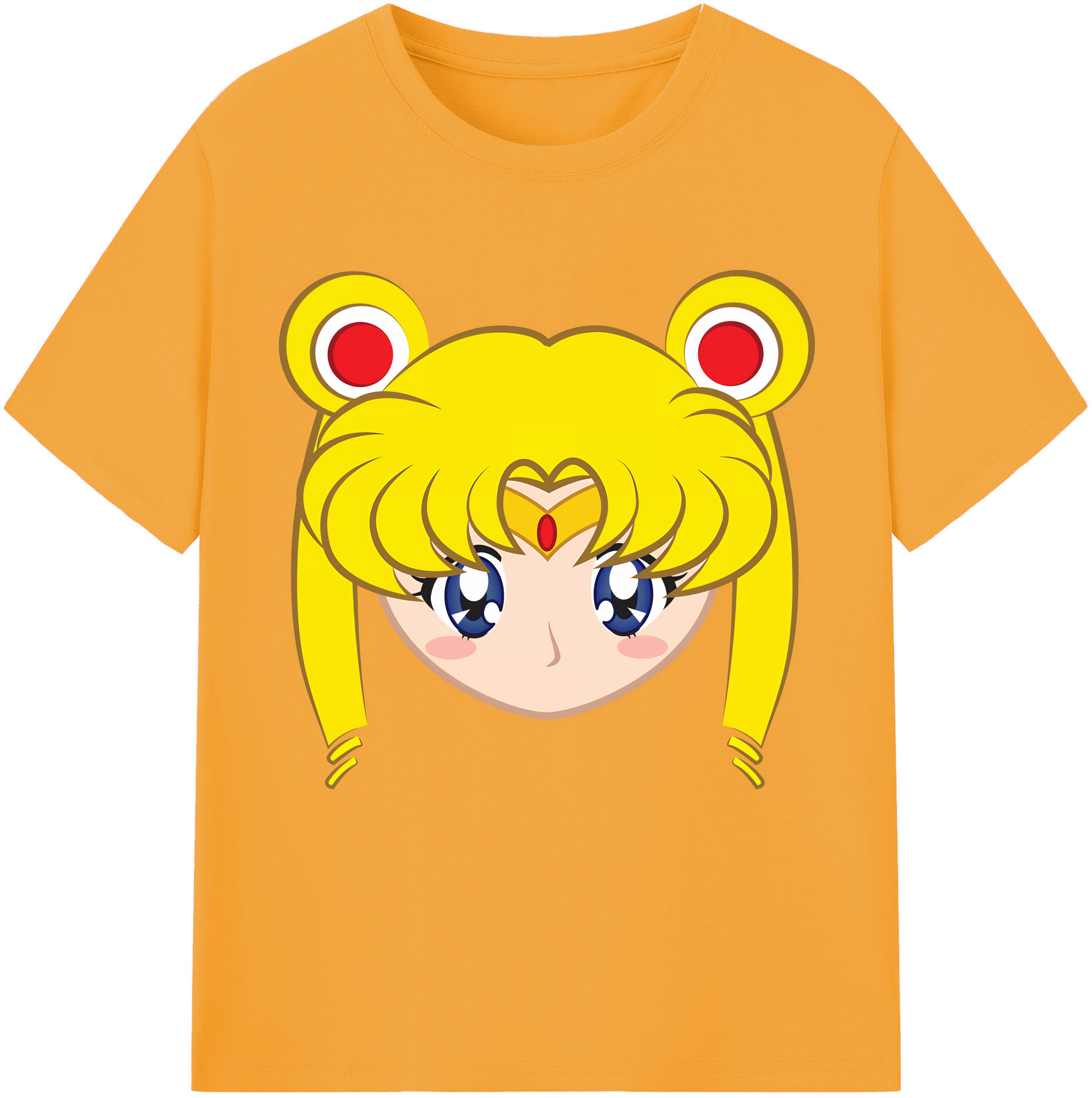 （画像用） 美少女戦士セーラームーン 月野 うさぎ つきの うさぎ Sailor Moon Tsukino Usagi レディースカジュアルプリントTシャツ（綿100％）