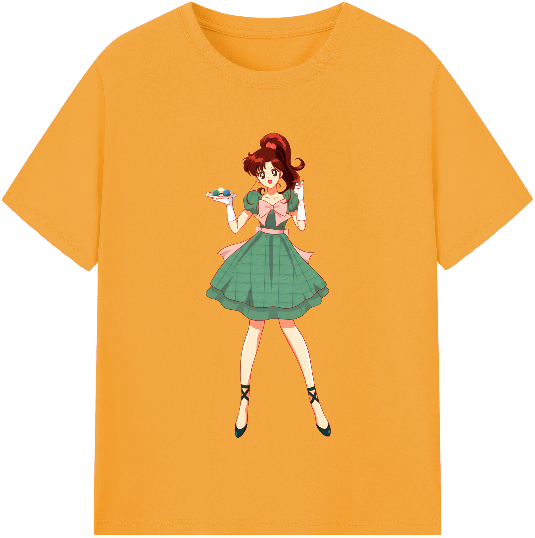 （画像用） 美少女戦士セーラームーン 木野 まこと きの まこと Sailor Moon Kino Makoto （セーラージュピター；Sailor Jupiter） レディースカジュアルプリントTシャツ（綿100％）