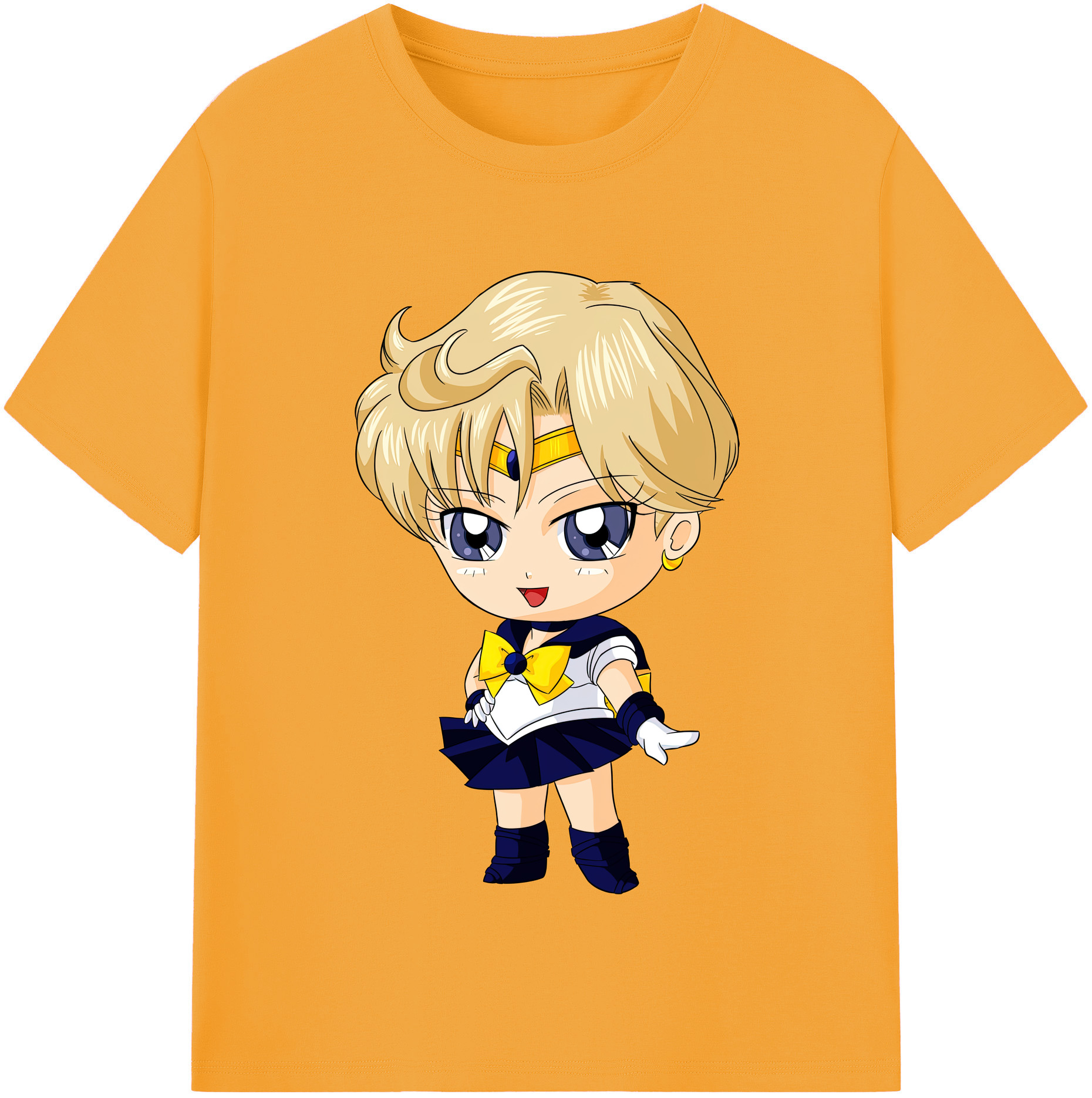 （画像用） 美少女戦士セーラームーン 天王はるか Sailor Moon Tenoh Haruka レディースカジュアルプリントTシャツ（綿100％）