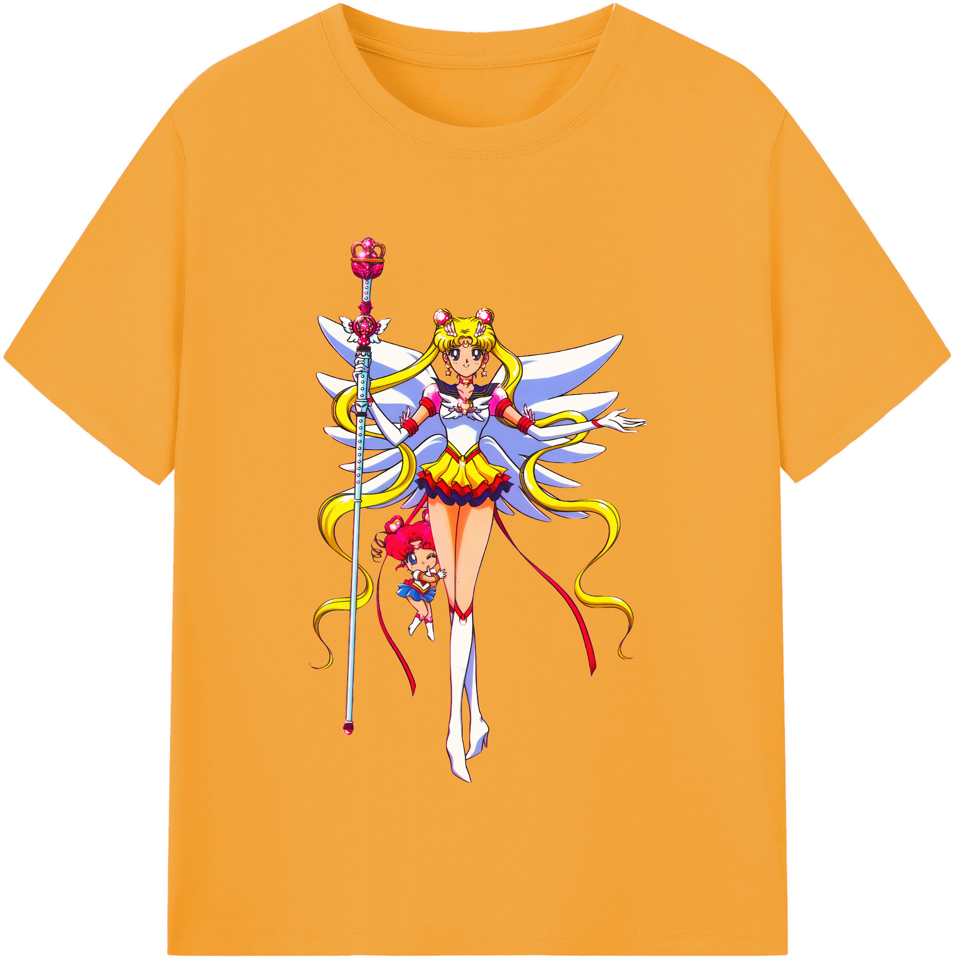 （画像用） 美少女戦士セーラームーン 月野 うさぎ つきの うさぎ Sailor Moon Tsukino Usagi レディースカジュアルプリントTシャツ（綿100％）