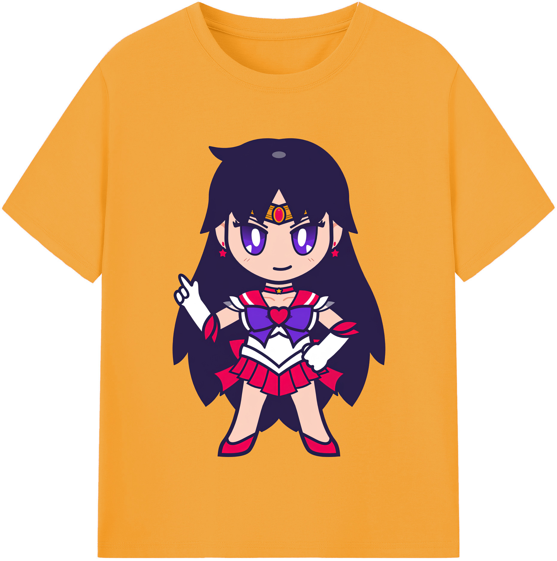 （画像用） 美少女戦士セーラームーン 火野レイ ひの レイ Sailor Moon Hino Rei （セーラーマーズ,Sailor Mars） レディースカジュアルプリントTシャツ（綿100％）