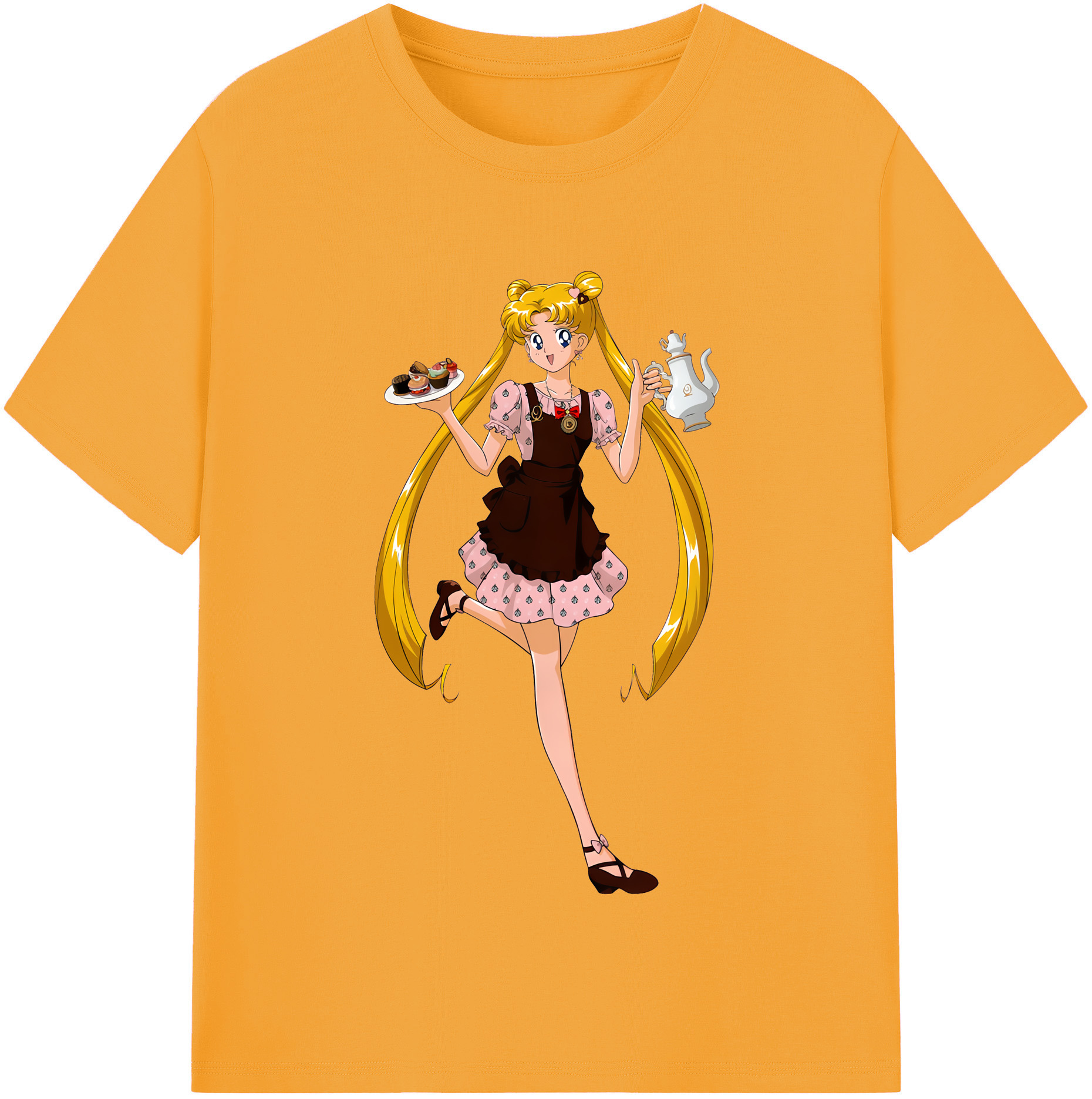 （画像用） 美少女戦士セーラームーン 愛野 美奈子 あいの みなこ Sailor Moon Aino Minako レディースカジュアルプリントTシャツ（綿100％）