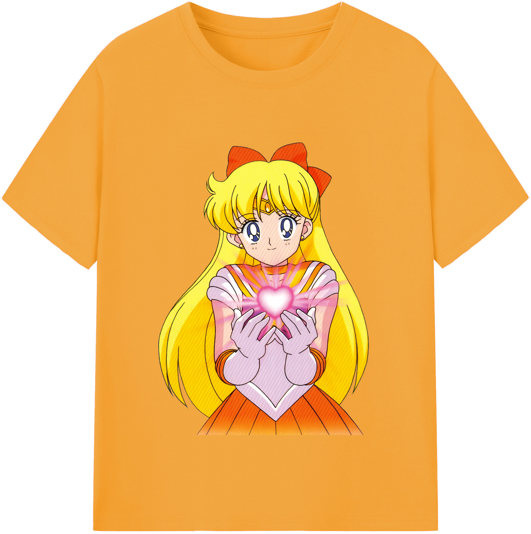 （画像用） 美少女戦士セーラームーン 愛野 美奈子 あいの みなこ Sailor Moon Aino Minako レディースカジュアルプリントTシャツ（綿100％）