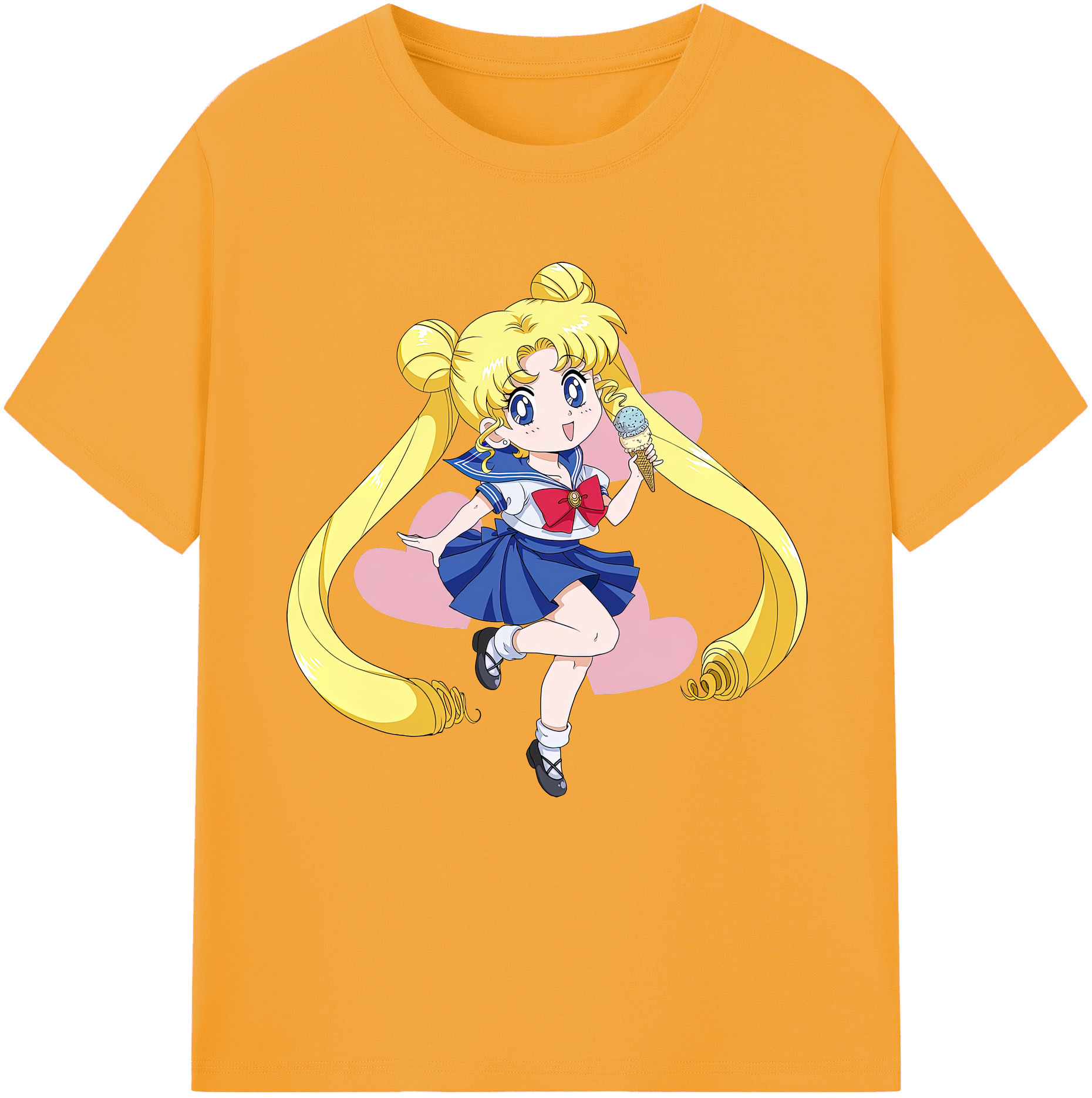 （画像用） 美少女戦士セーラームーン 愛野 美奈子 あいの みなこ Sailor Moon Aino Minako レディースカジュアルプリントTシャツ（綿100％）