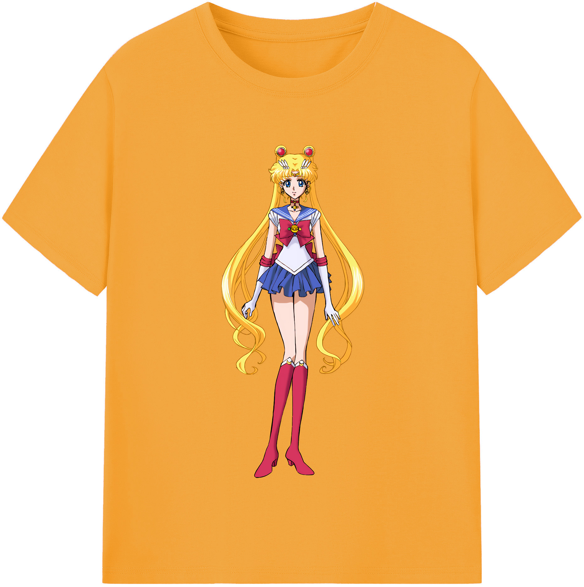 （画像用） 美少女戦士セーラームーン 月野 うさぎ つきの うさぎ Sailor Moon Tsukino Usagi レディースカジュアルプリントTシャツ（綿100％）